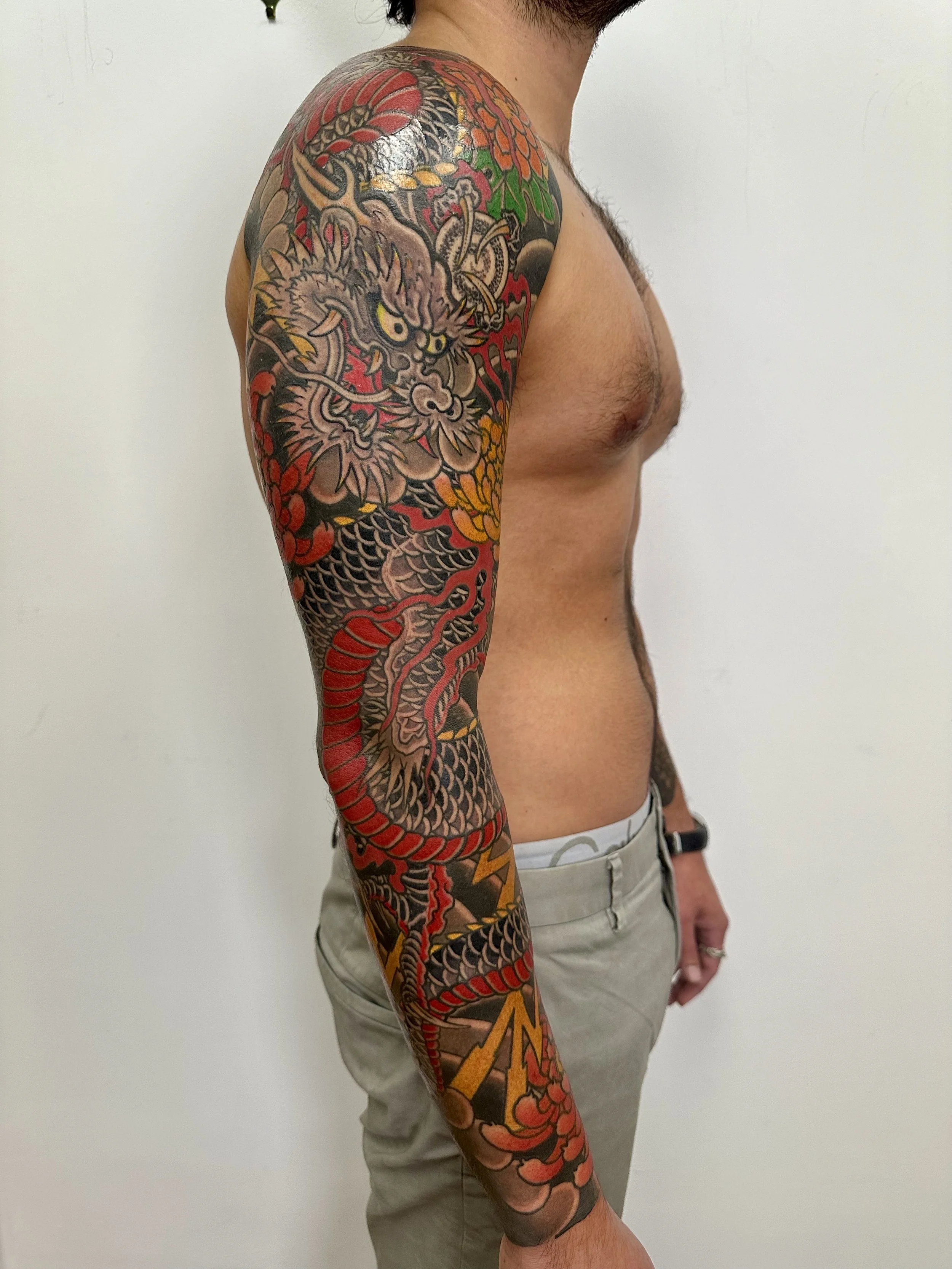 Dragon and Chrysanthemum sleeve.