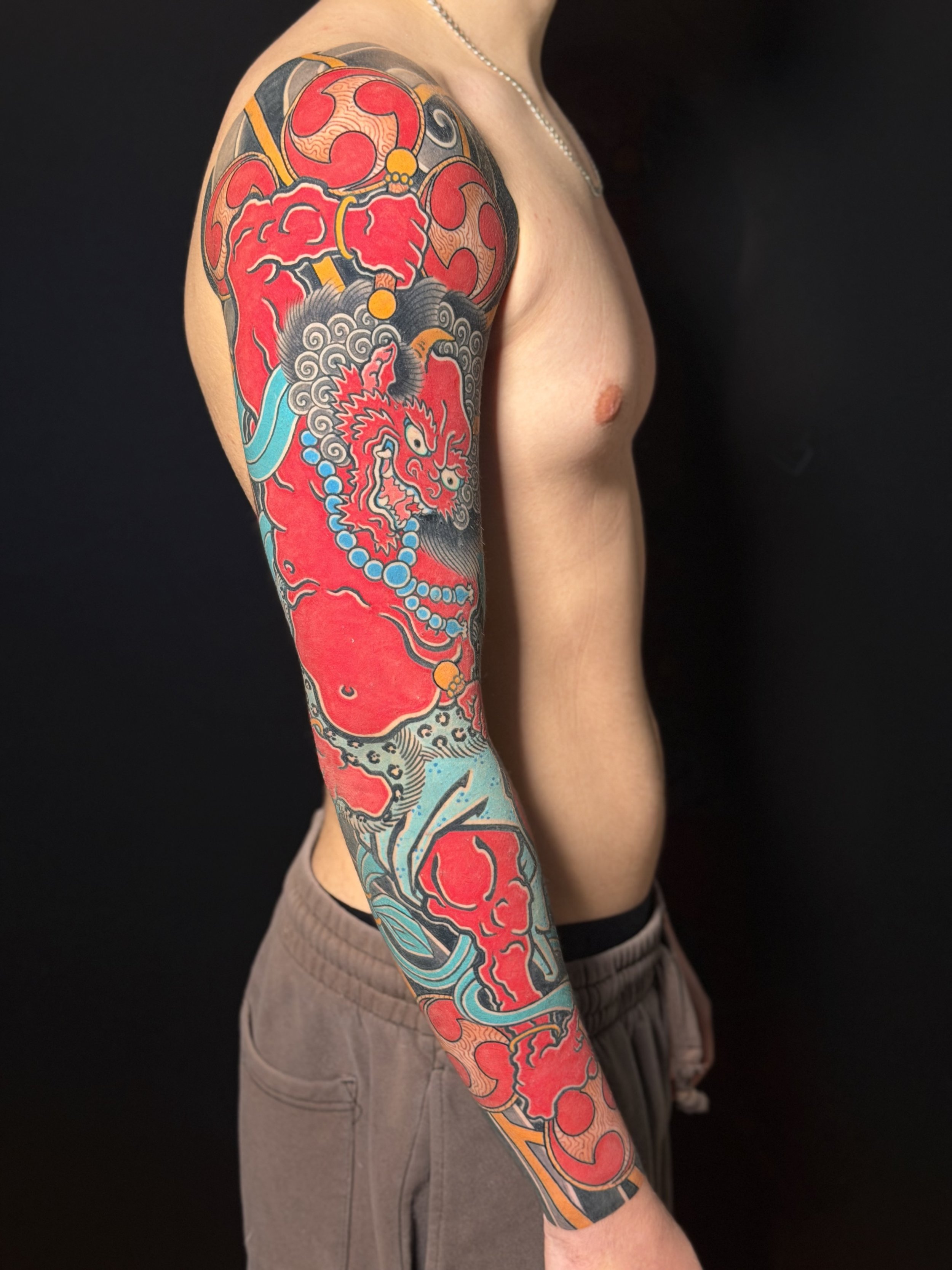 Japanese Rijin Arm Sleeve Tattoo