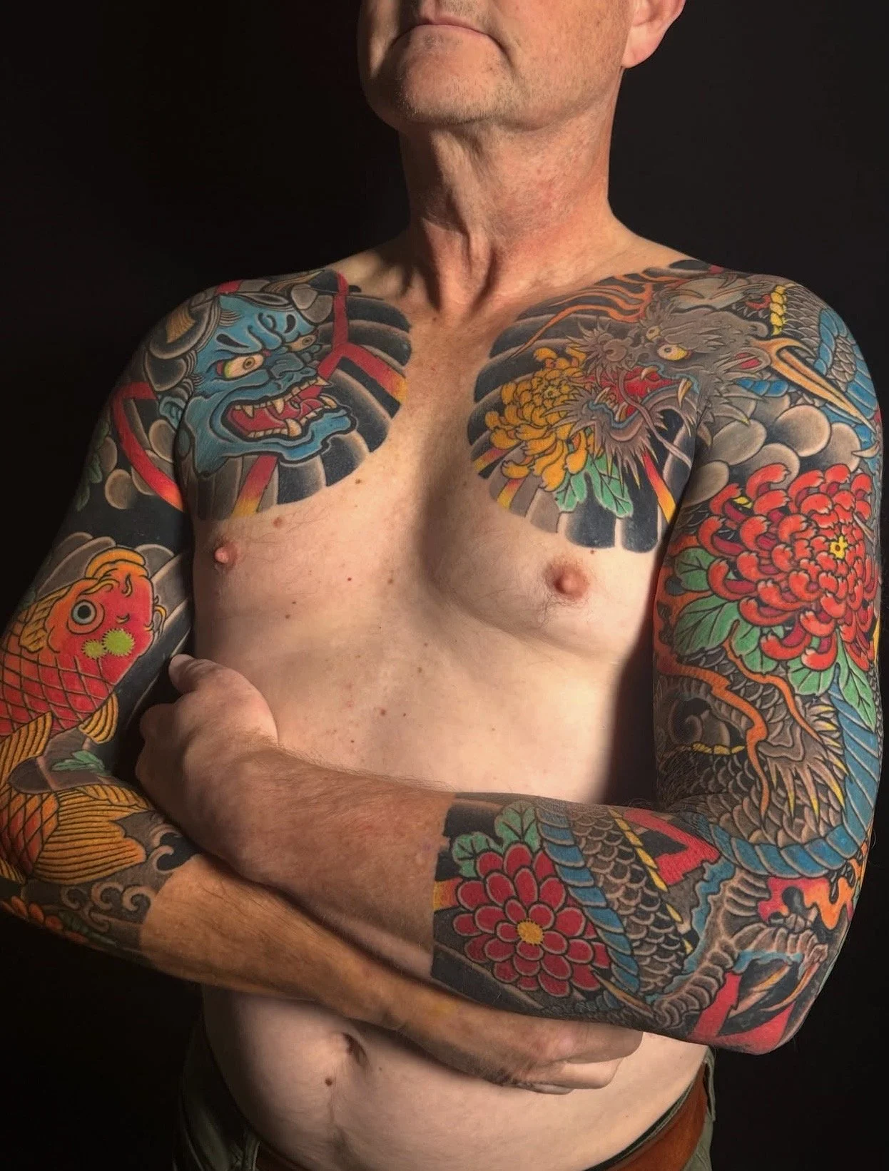 Japanese Dragon Arm Sleeve Tattoo