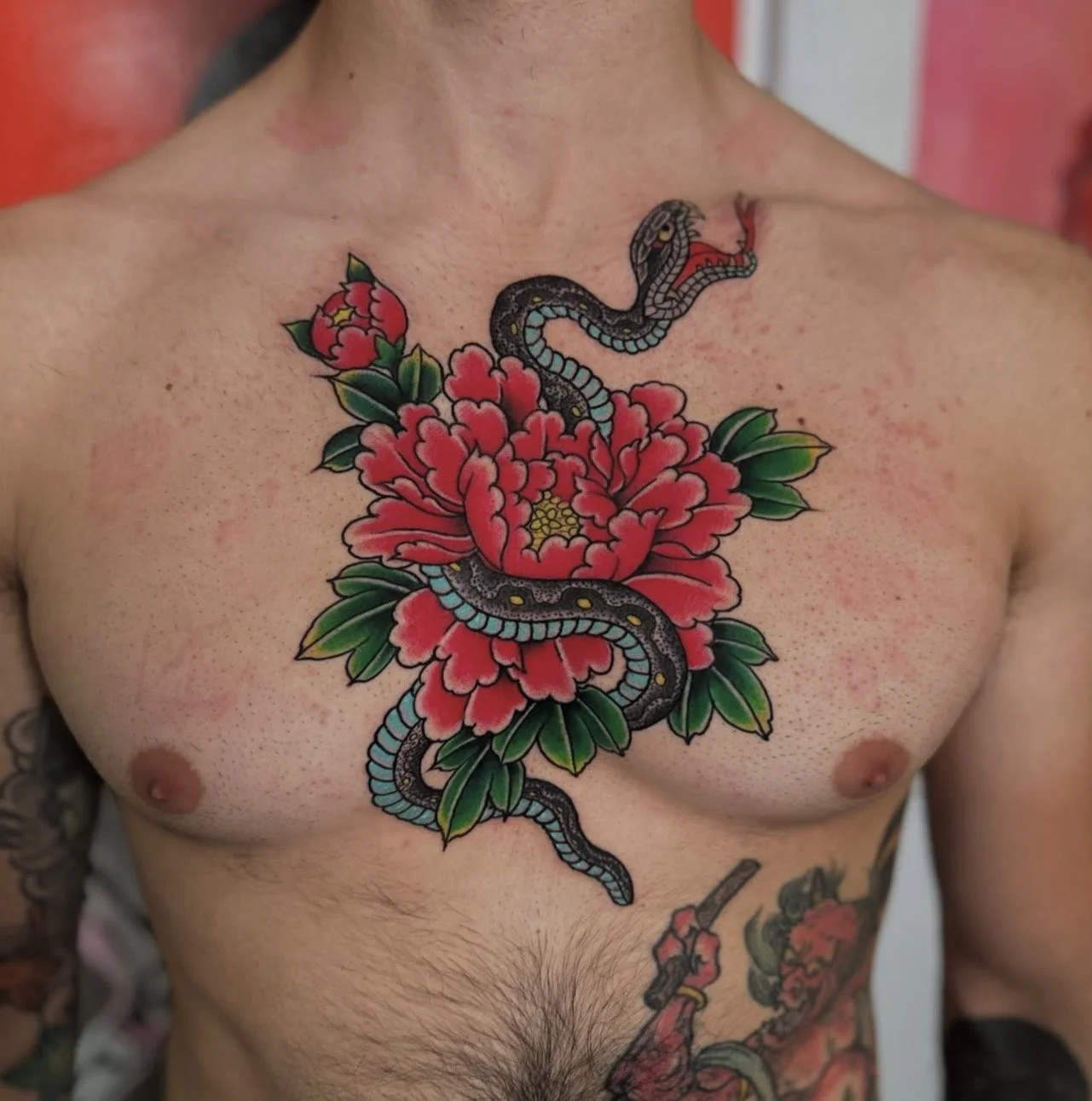 Snake Chest Tattoo 