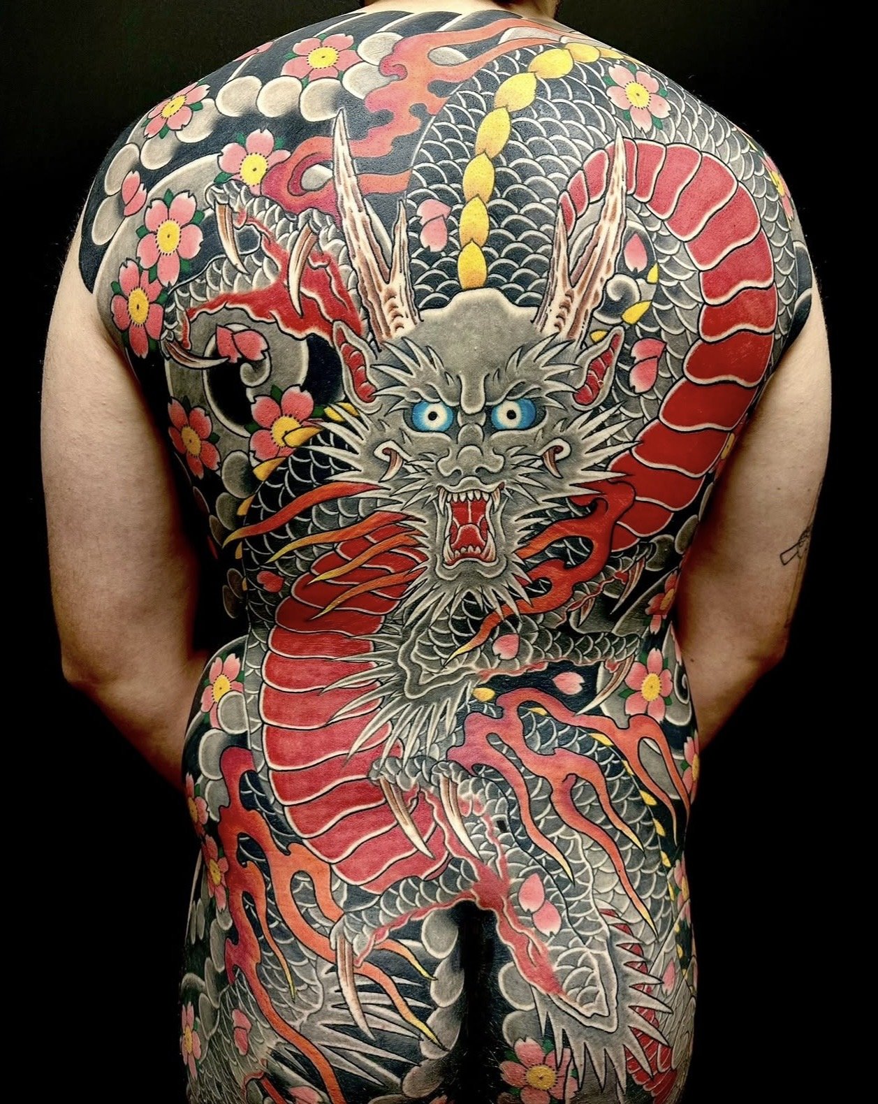 Japanese Dragon Back Tattoo