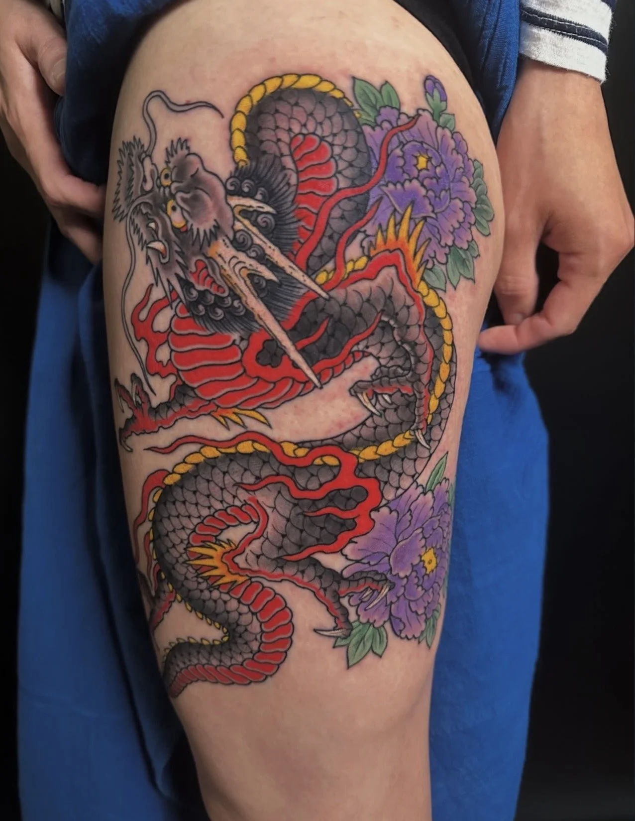 Japanese Dragon Tattoo by TomTom at Sunset Tattoo in Auckland, New Zealand