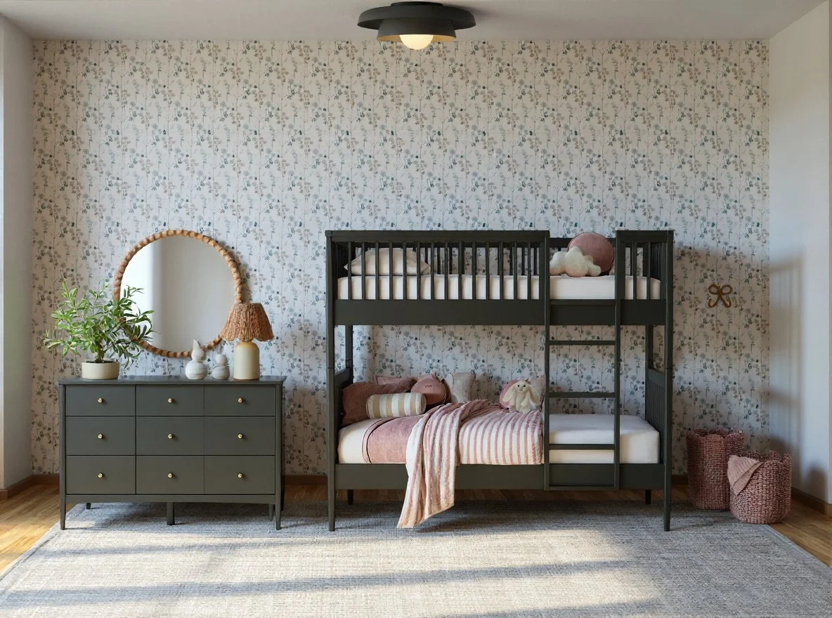 Soft Floral Bunk Room