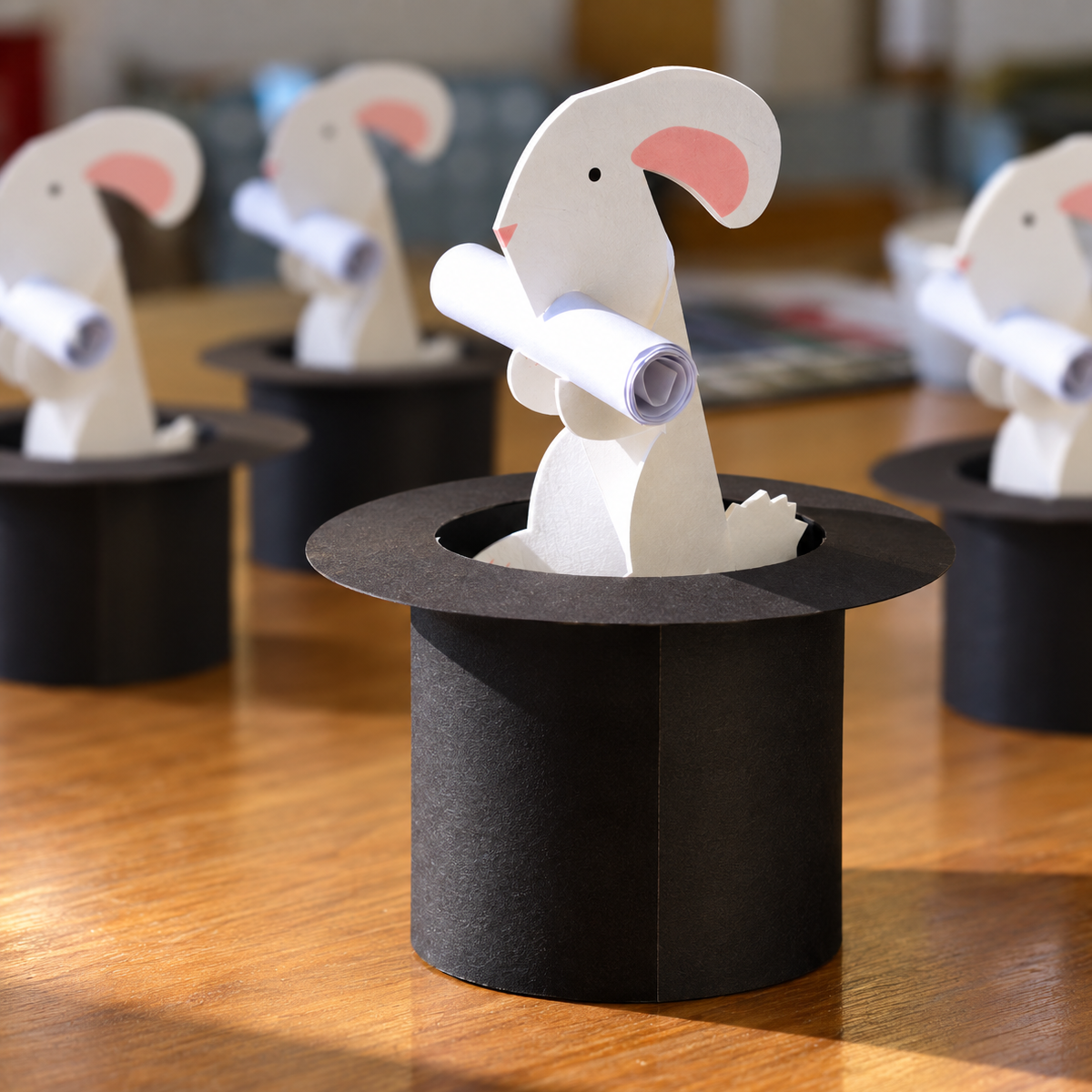 Paper Rabbit Magician Hat Invitations square.png