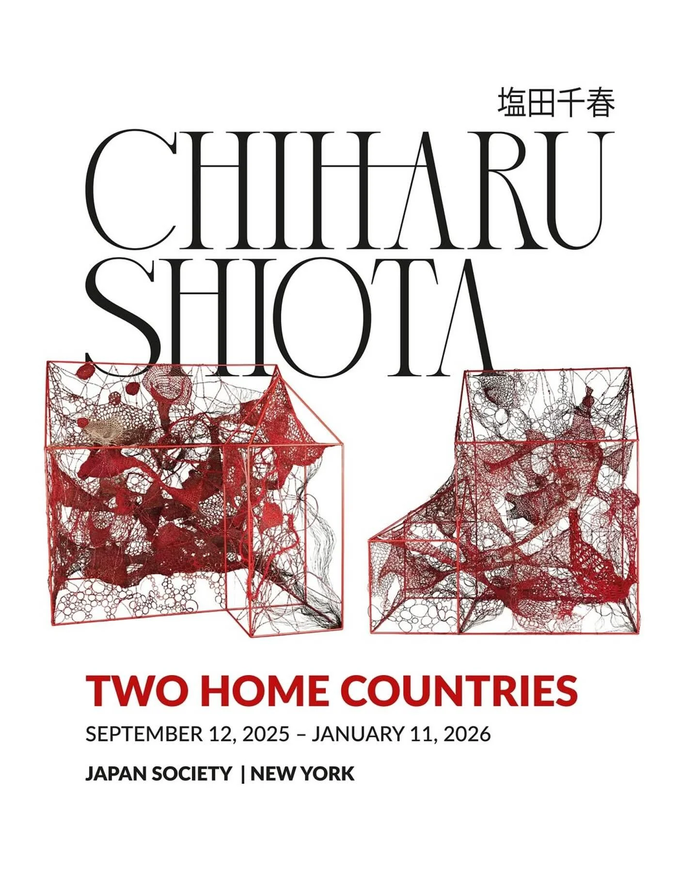 #Repost @japansociety
・・・
This fall, Japan Society presents the New York museum debut of Berlin-based contemporary artist Chiharu Shiota (@chiharushiota). Known for her immersive installations of red thread that explore emotions, memory, and human co