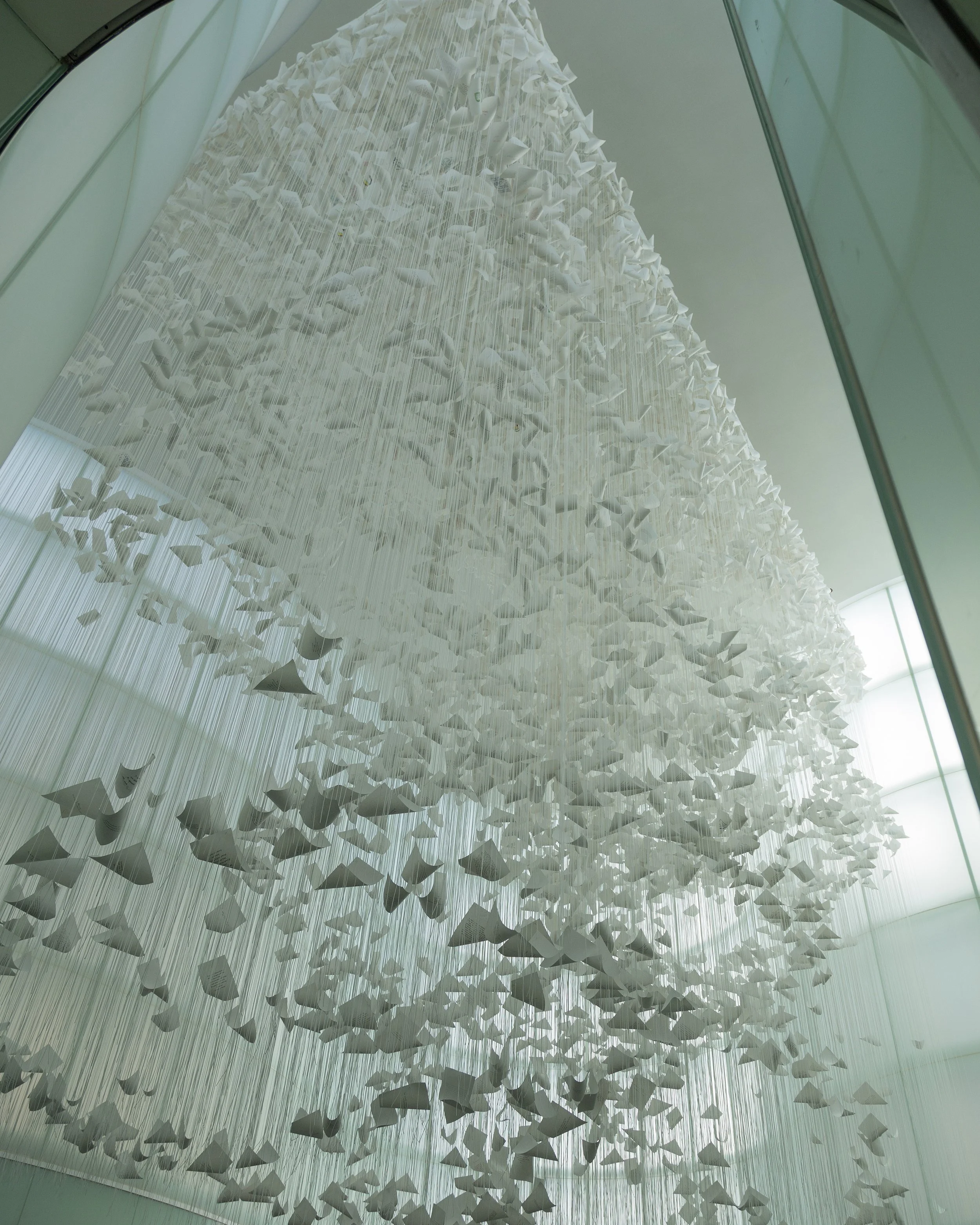 The installation The Moment the Snow Melts in the Agora of MUDEC @mudec_official has officially been extended.

This installation is a representation of those who are no longer with us. I wanted to welcome visitors into a space where they can remembe