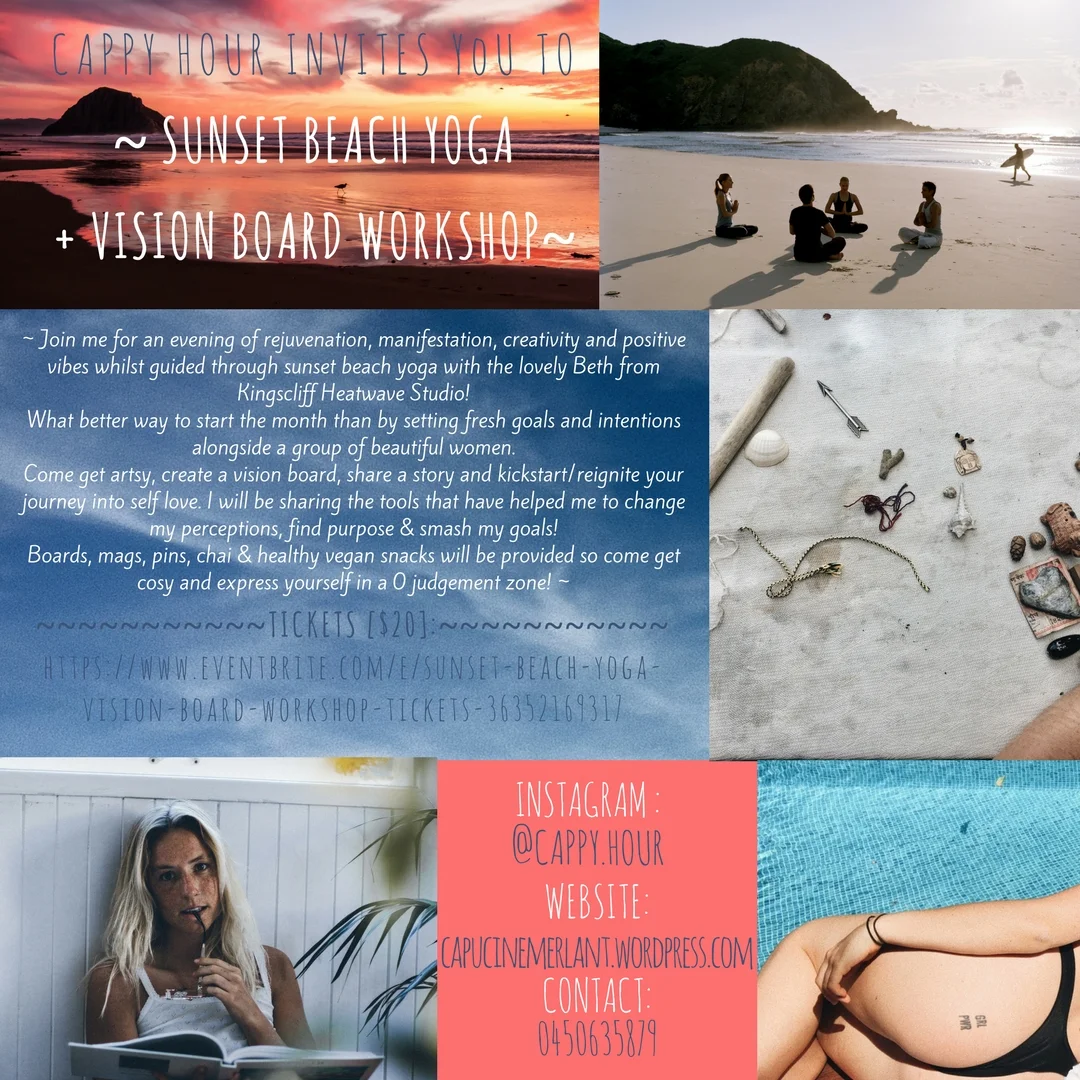 Sunset Beach Yoga + Vision Board Evening