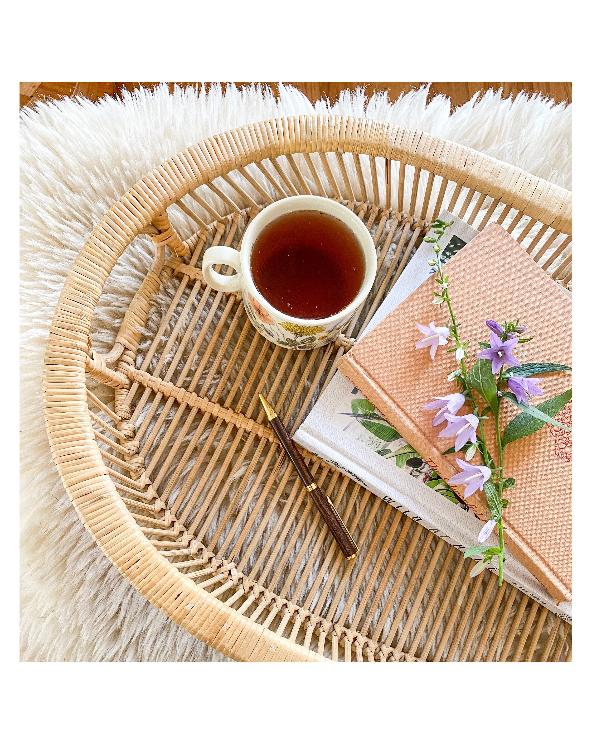 Vintage Wicker Decorative Tray
