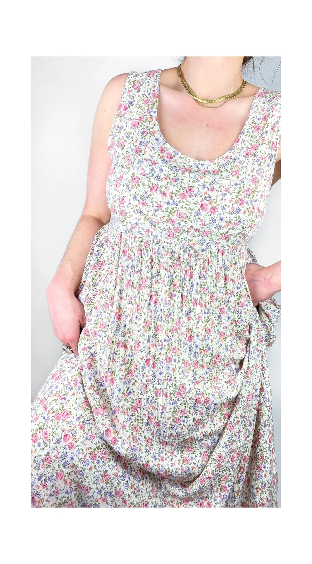 Vintage 90s Floral Papillon Maxi Dress | Wild Ways Vintage