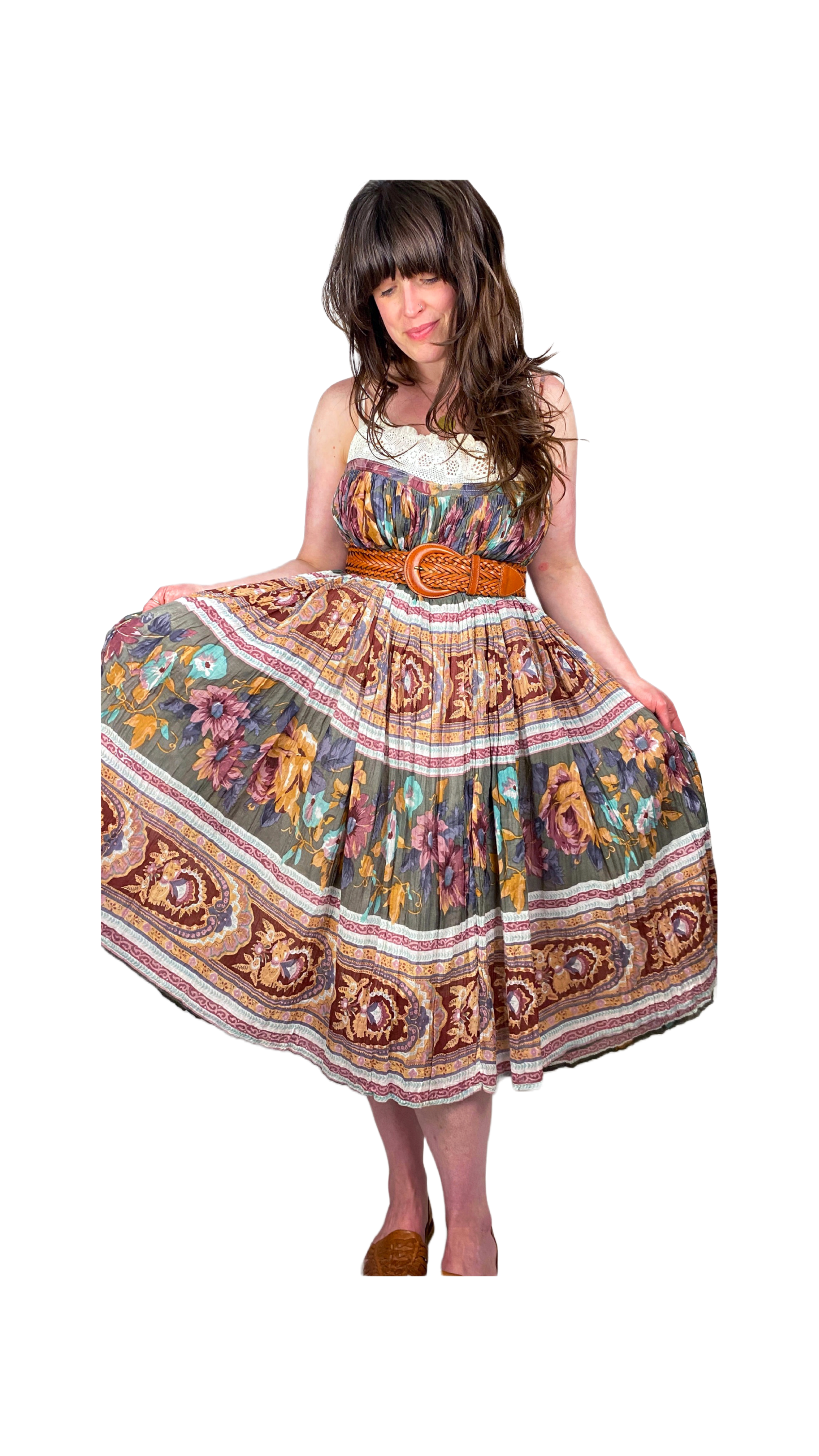 Flying Trapeze Floral Sun Dress