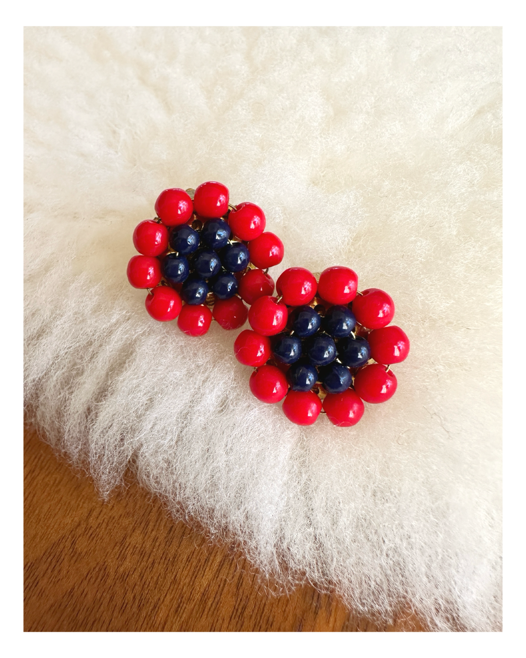 Vintage Beaded Clip-On Earrings