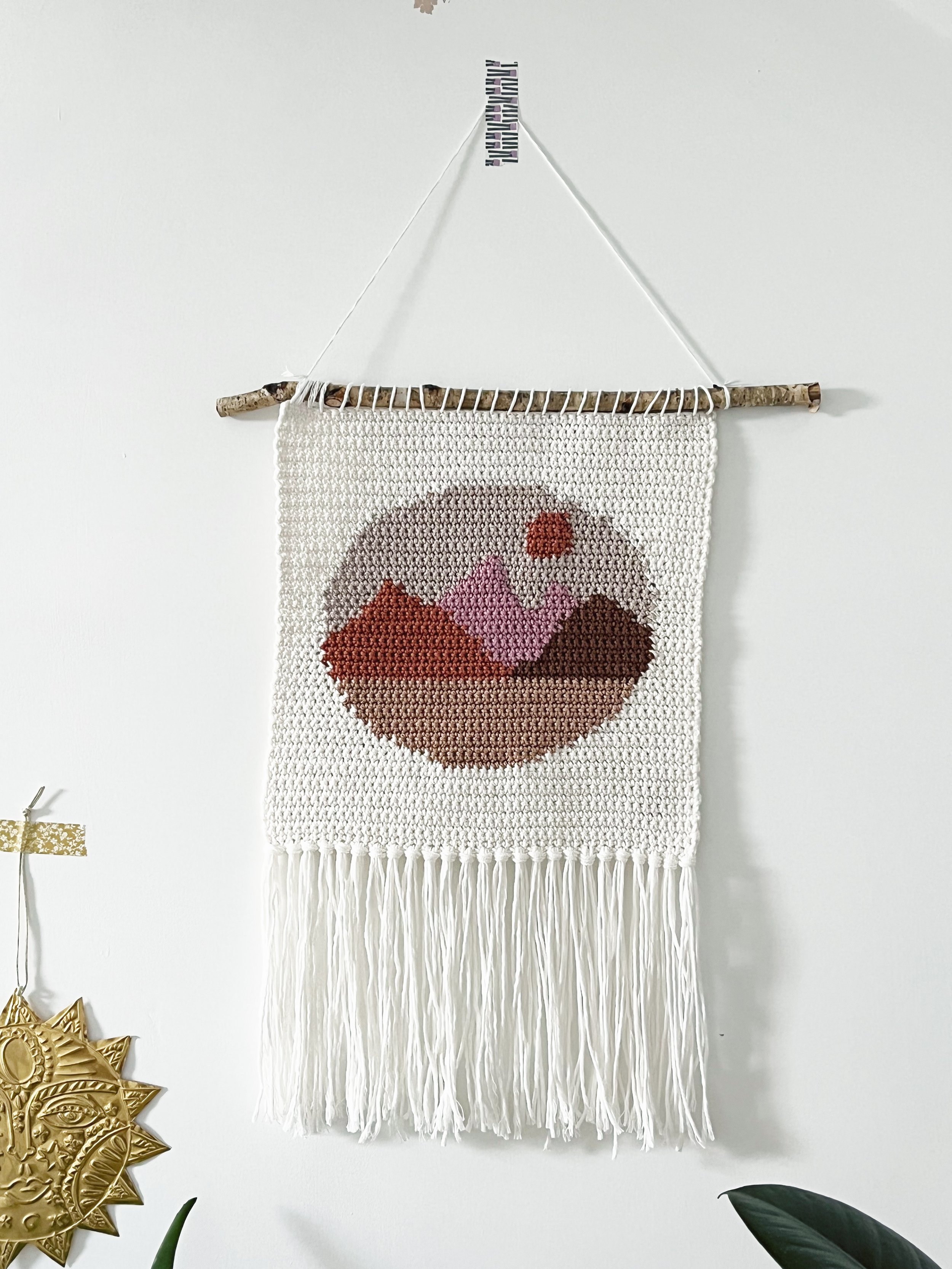 Pink Mountains crochet wall hanging 3.jpeg