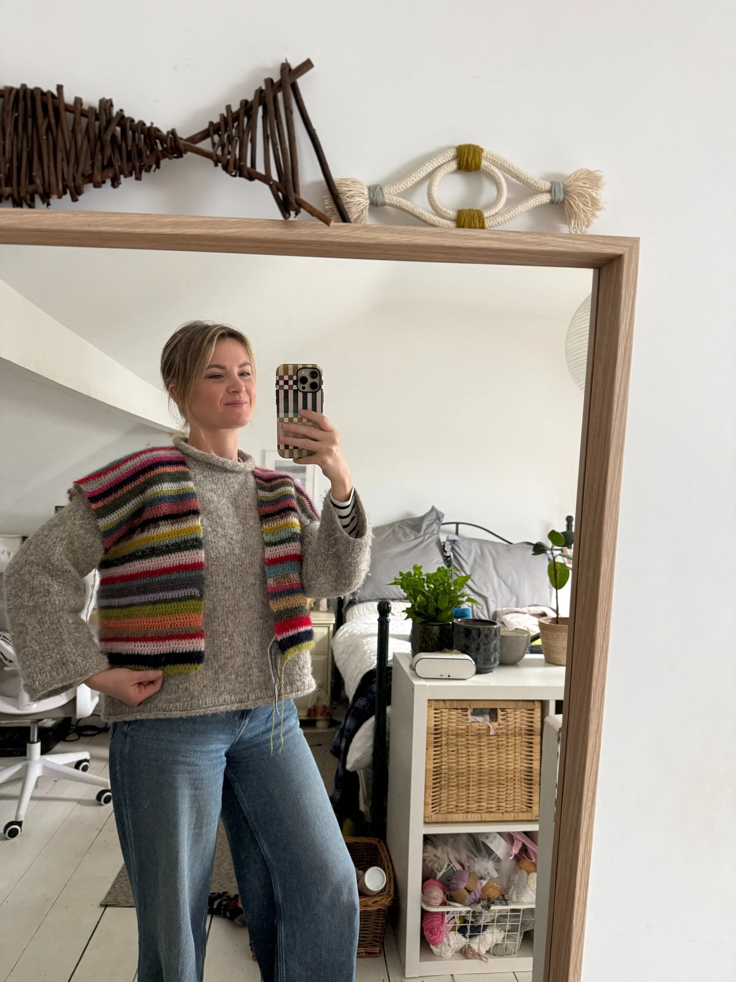 Just the sleeves to go!

And yes, I&rsquo;m still wearing my &lsquo;cloud sweater&rsquo; daily. Love it so much 🫶

#crocheterofinstagram #crochetprogress #wipwednesday #crochetdesigner #handmadewardobe