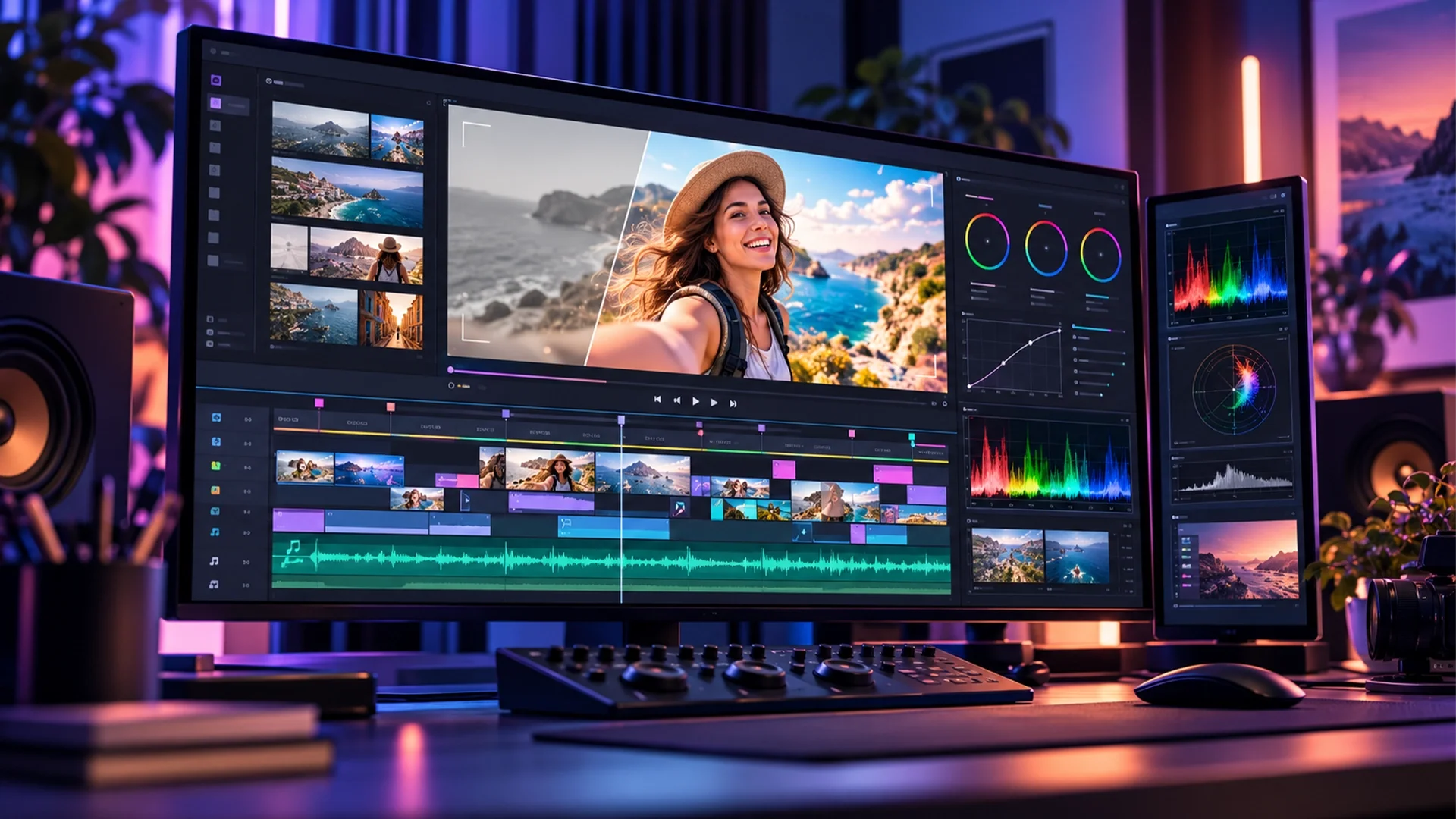 Horizontal video editing for YouTube and OFTV