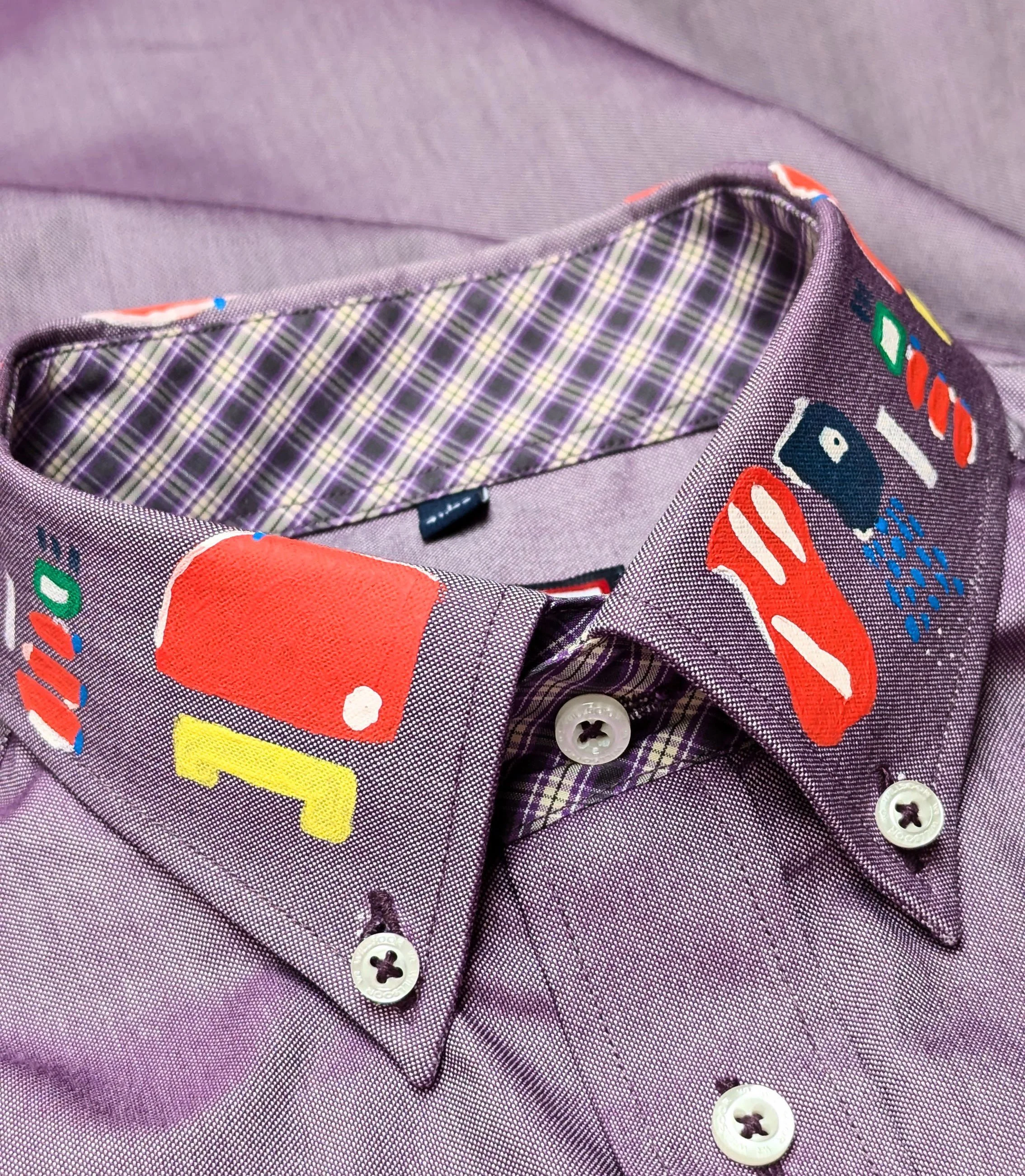 Hand Painted Collar - Shirt bought from Salvos - Camberwell - Riversdale Road - 2nd View.jpg