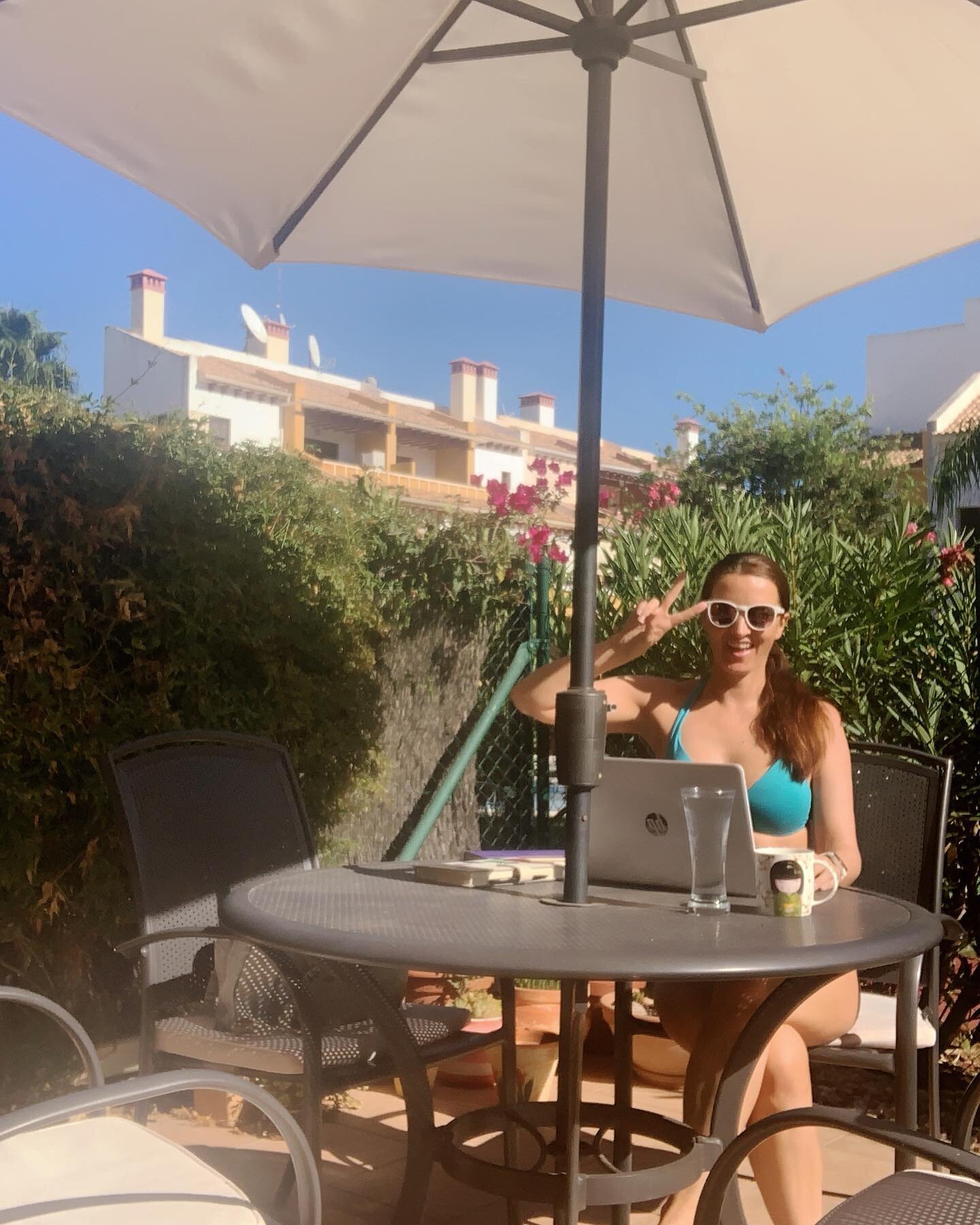I&rsquo;m Back in my fav home office space, in my fav home office outfit, a bikini 😜

Today I&rsquo;m Researching local competition as I get ready to roll out my massage and reiki treatments from the apartment, and I have a couple of meetings over t