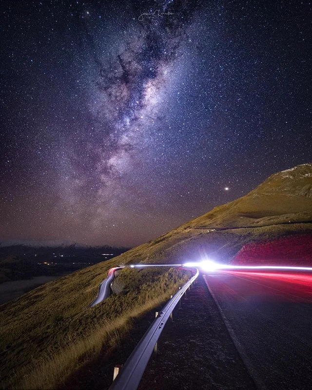 While on the road with @wildernessnz I only had one 3-hour window all trip that I was able to shoot astro. Luckily the weather lined up perfect for me and I was able to enjoy the clear skies up on the Remarkables in Queenstown. There wasn't a car in sight that night so I decided to risk it and leave the camera behind while I made some light trails with the motorhome 🚍 ⠀⠀⠀⠀⠀⠀⠀⠀⠀⠀⠀⠀⠀⠀⠀⠀⠀⠀⠀⠀⠀⠀⠀⠀⠀⠀⠀⠀⠀
⠀⠀⠀⠀⠀⠀⠀⠀⠀⠀⠀⠀⠀⠀⠀⠀⠀
--------------------------------------------
Shot with: 
@Canonaustralia 6D 
@samyang_australia 14mm f 2.8 @siruiaustralia W-2204 Tripod with K-30x Ball Head
--------------------------------------------- ⠀⠀⠀⠀⠀⠀⠀⠀⠀⠀⠀⠀⠀⠀⠀⠀⠀⠀⠀⠀⠀⠀⠀⠀⠀⠀⠀⠀⠀⠀⠀⠀⠀⠀⠀⠀⠀⠀⠀⠀⠀
#wildernessnz #sponsored #purenewzealnd #kiwiphotos #destinationnz #newzealandguide #ignewzealand #earth_deluxe #ig_today #huffpostgram #newzealandvacations #canonnz #Exploringtheglobe #bestworldpics #phenomenalshot  #splendid_shotz  #purenz #earthpix  #ig_bliss #earthpics #amazing_captures #main_vision  #canonaustralia #canon_photos #igrefined  #global_hotshotz #bestnatureshots #igpowerclub #igphotoworld #longexposure_shots