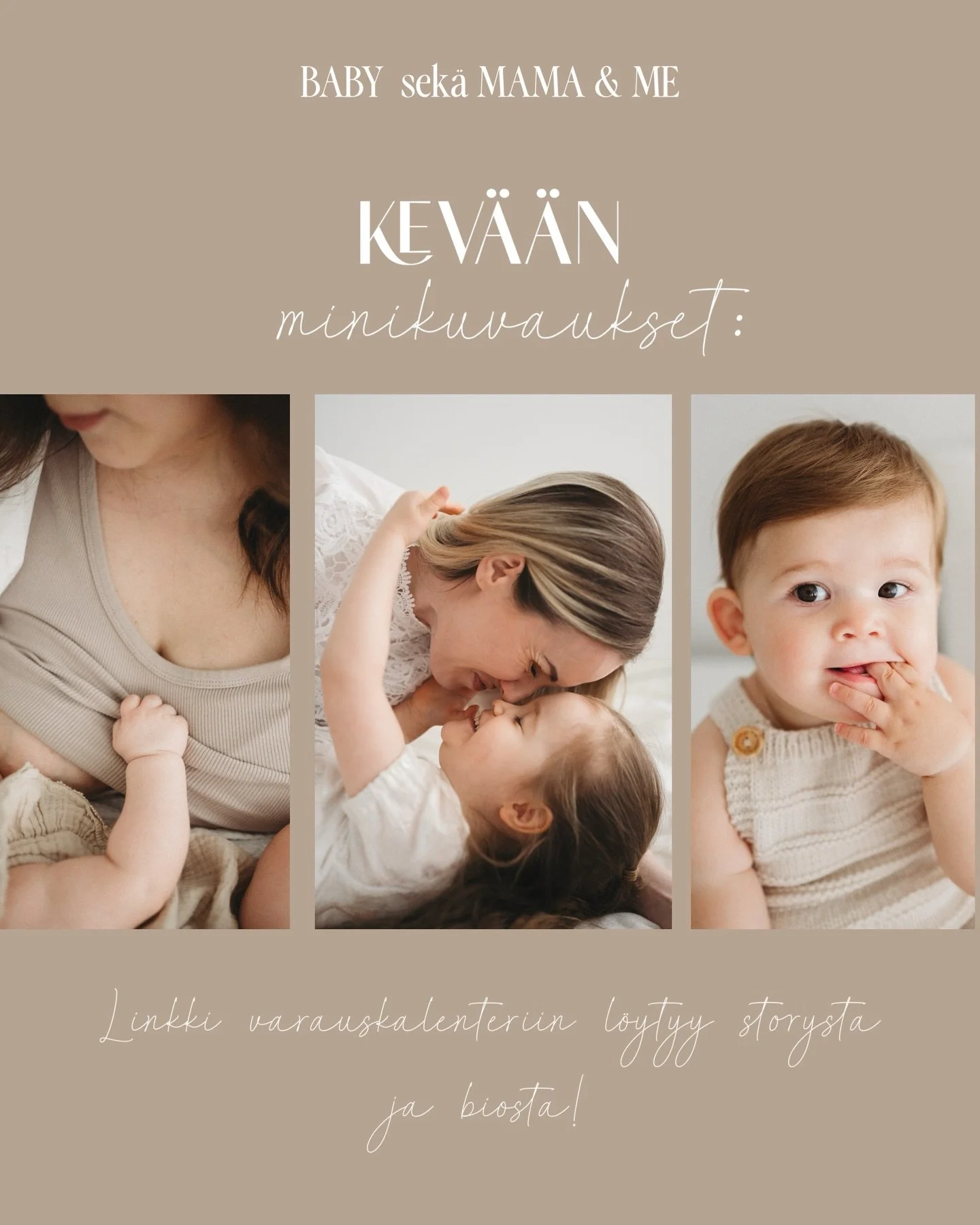 Kev&auml;&auml;n ainoat minikuvausp&auml;iv&auml;t nyt varattavissa ✨

Molemmat kuvausp&auml;iv&auml;t j&auml;rjestet&auml;&auml;n studiollani H&auml;meenlinnassa. 

Tammi/helmikuussa kaksi kuvausp&auml;iv&auml;&auml; teemalla BABY 3-10kk ik&auml;isi