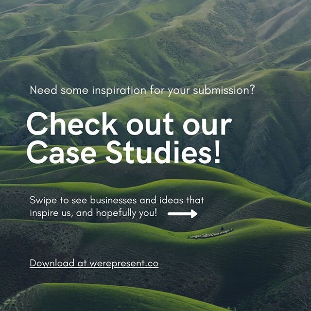 Are you looking for some inspiration to get started on your submission?! Keep scrolling left as we share our case studies from our website - these are businesses and products that excite US about the continuous fight for climate equity. We hope they 