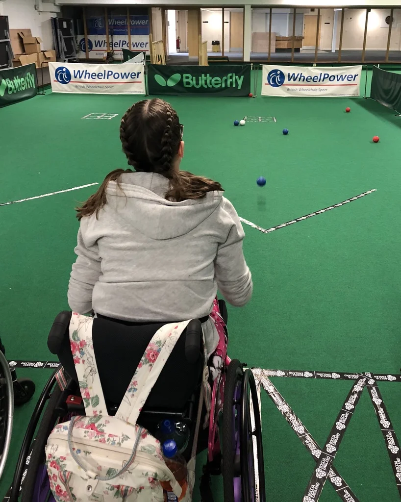 learning all about boccia at the get active event by wheelpower!