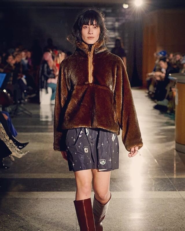 Impecable style at Sandy Liang's fashion show in march with fabulous minky faux furs 💗