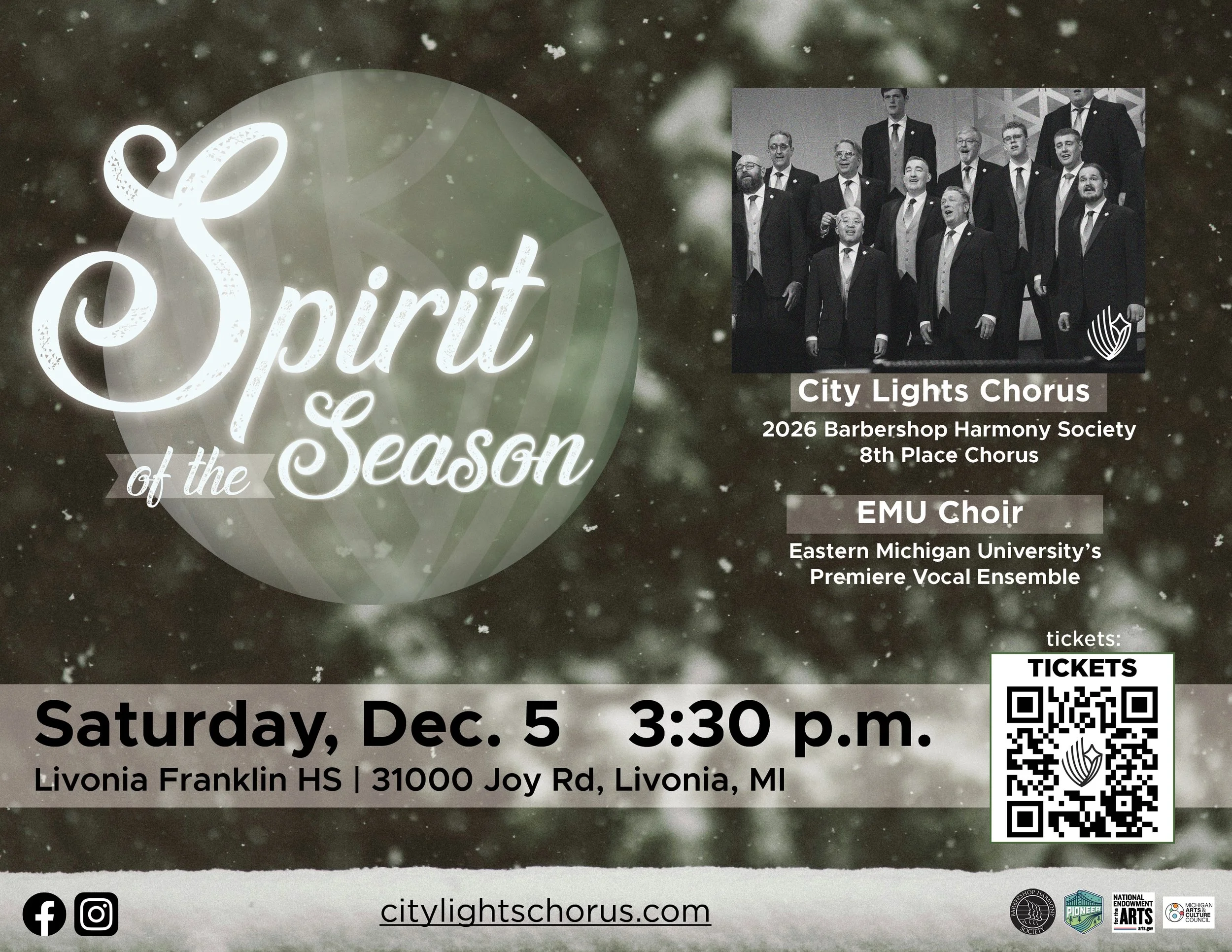 Spirit of the Season • A City Lights and Eastern Michigan University Choir Holiday Concert