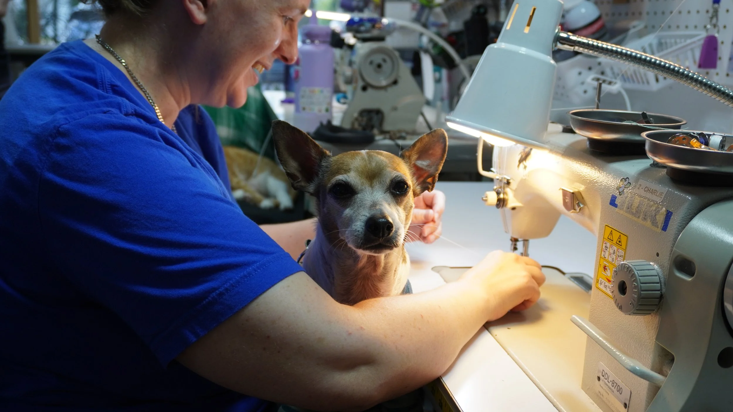 Elise working with Ernie.JPG