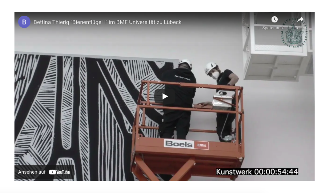 Der große »Bienenflügel I« im BMF der Universität zu Lübeck Film Aufbau Zeitraffer