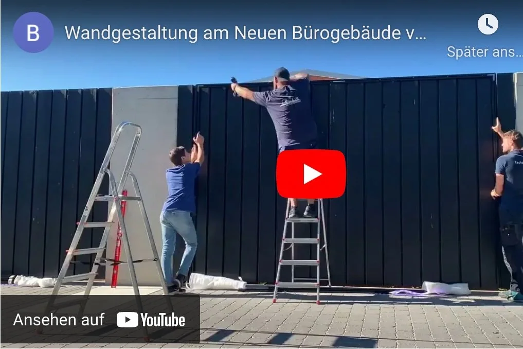 Wandgestaltung am Neuen Bürogebäude von Claus Rodenberg Waldkontor GmbH in Kastorf