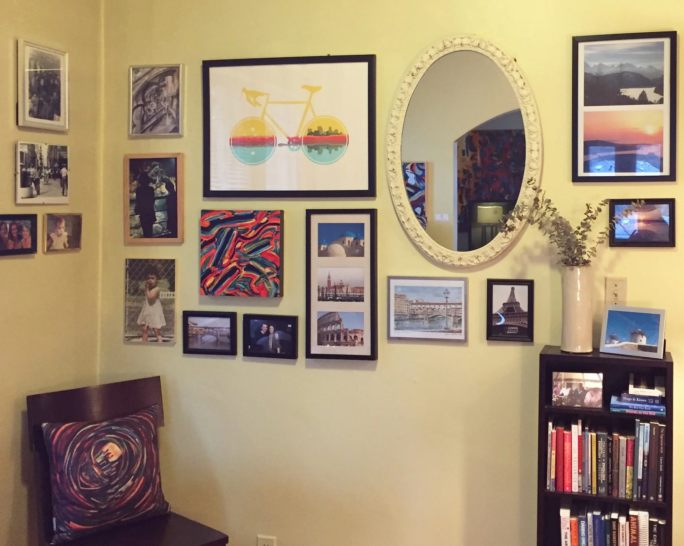 Artwork Canvas Print & Throw Pillow Install