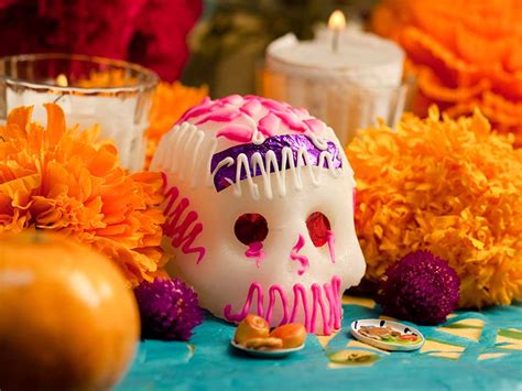 Sugar skulls or “calaveritas” are a staple on Day of the Dead altars