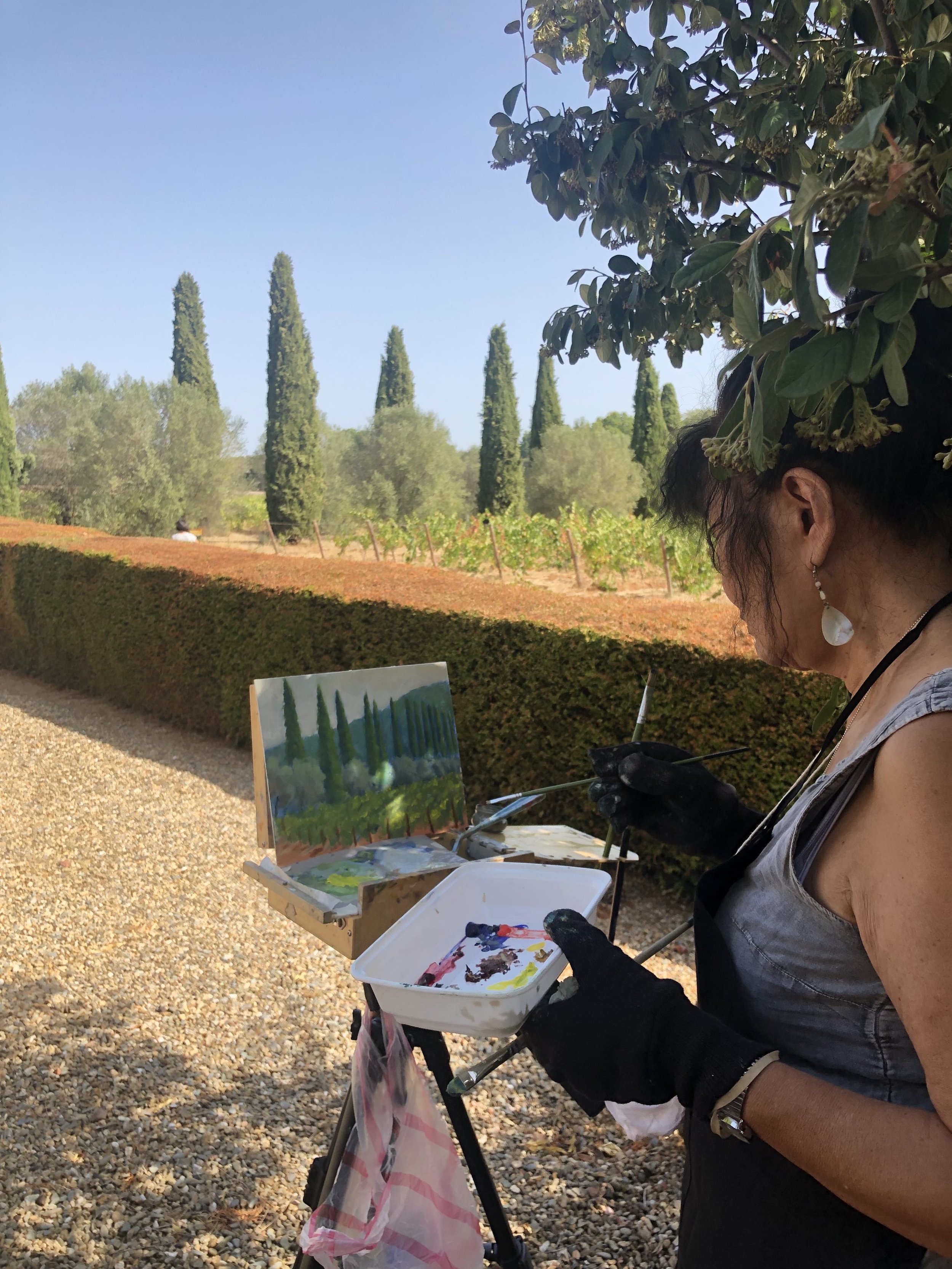 Oil painting a French Estate