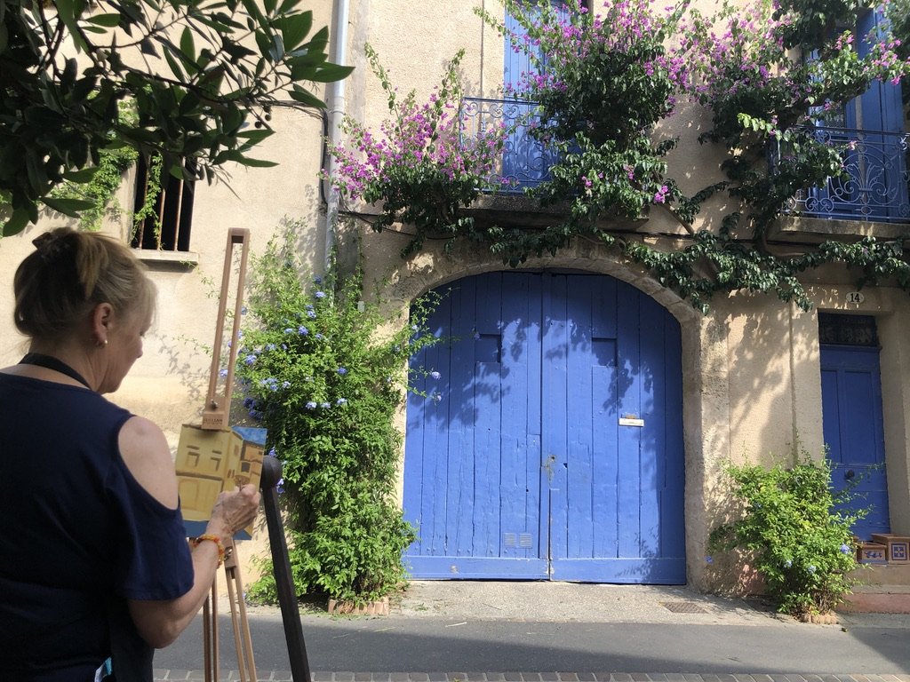 Plein air workshop in a medieval town