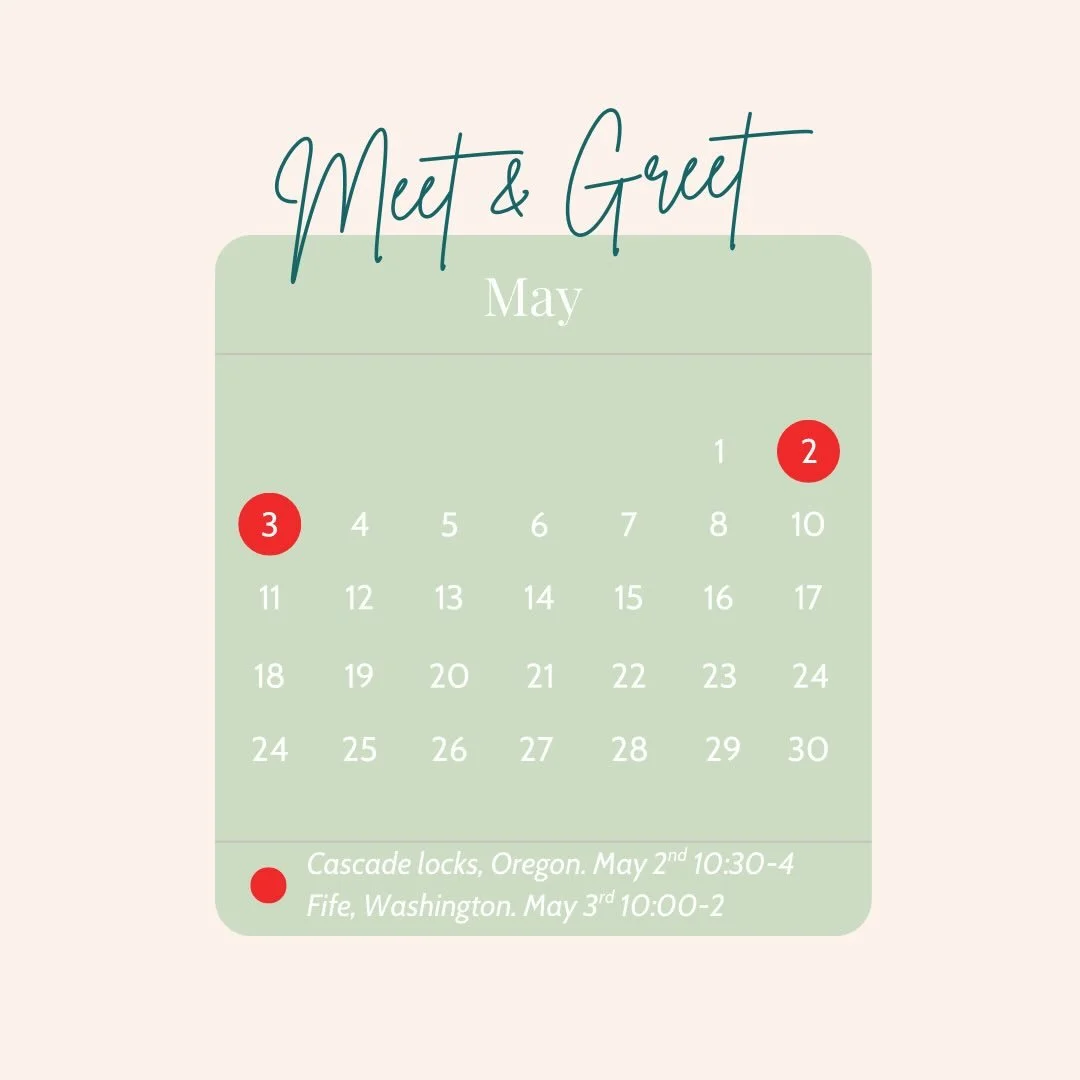 Need a puppy fix? Come meet &amp; greet current available puppies. No buying pressure! 
This Saturday May 2nd 10:30am - 4pm Cascade Locks Marine Park. 
Sunday May 3rd 10am - 2pm at Dacca Park Fife, Washington. 
Email or text for more information or t