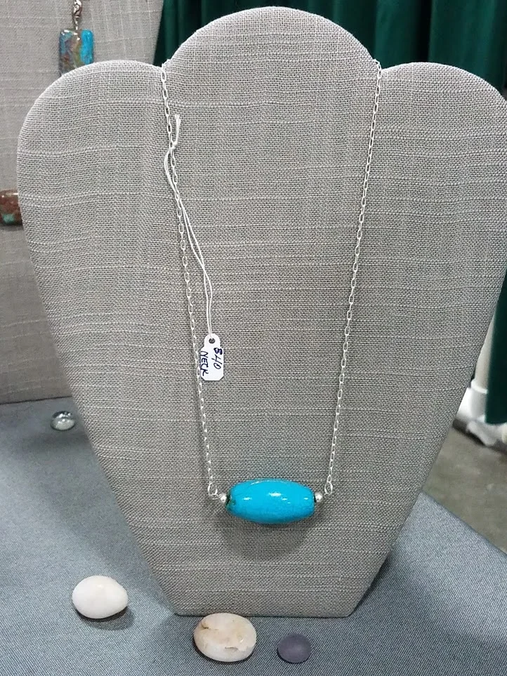Reconsitiuted Large Turquoise Bead