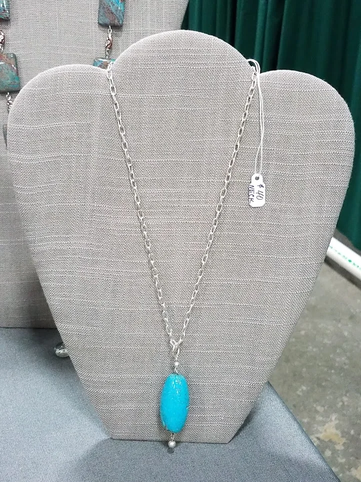 Large Reconstituted Turquoise Bead