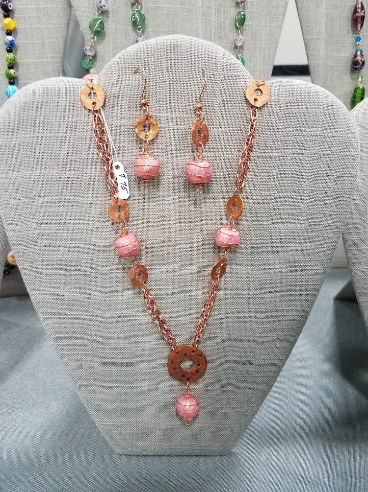 Copper and Pink Set