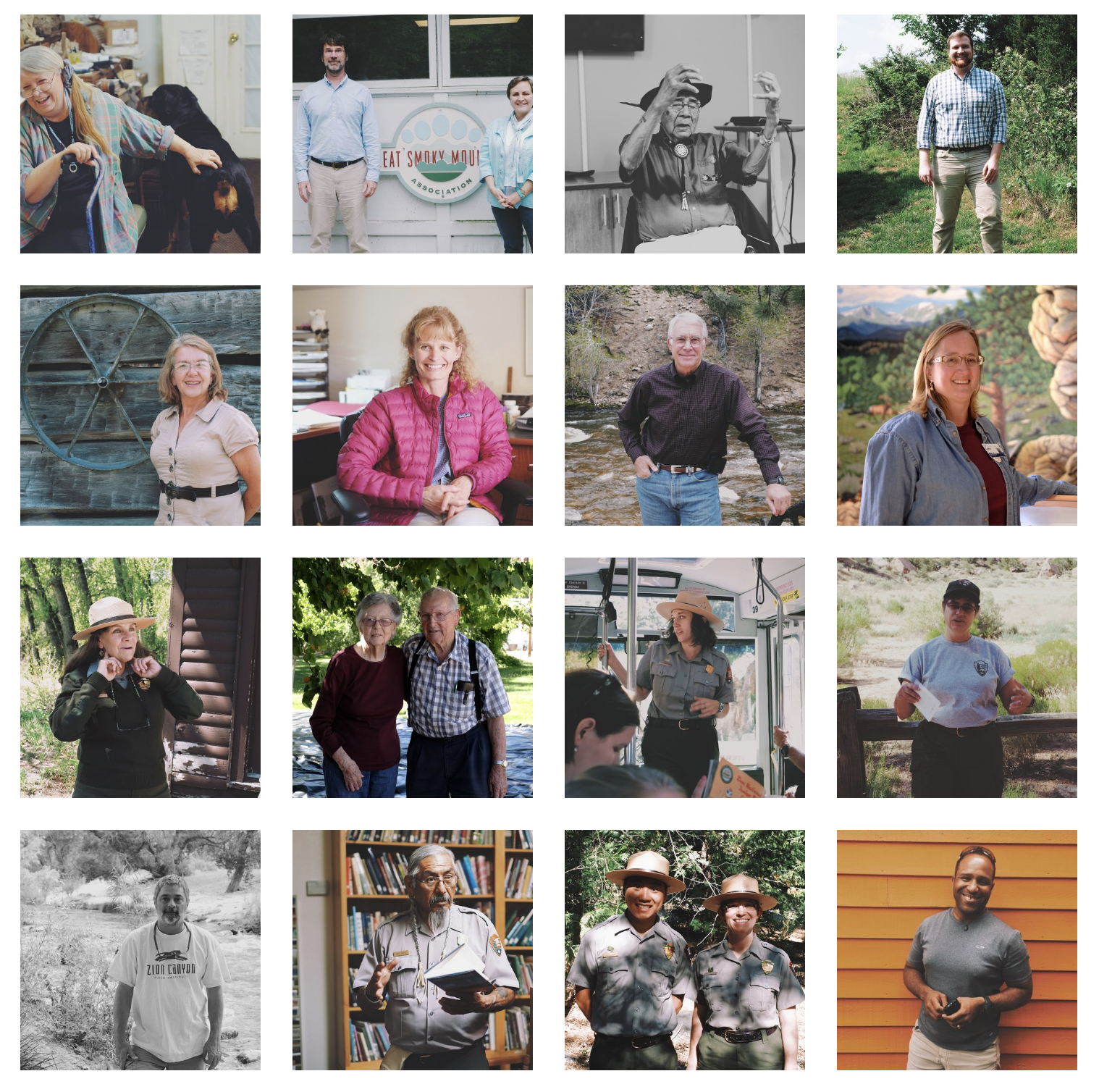Selection of individuals interviewed for Campfire Stories in 2016