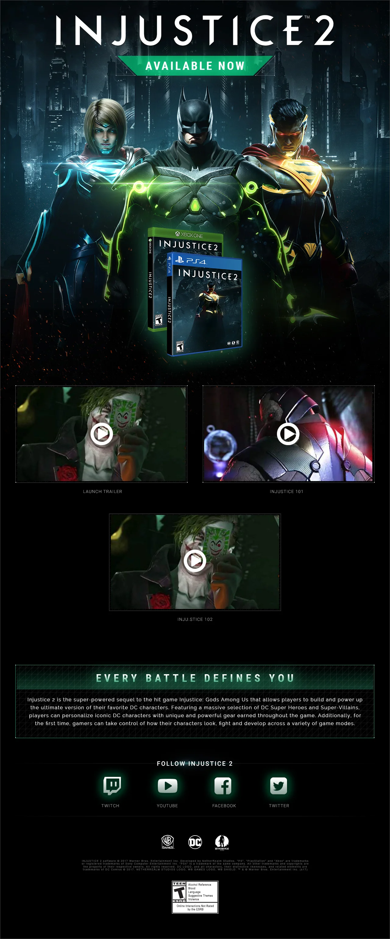 Injustice 2: Email Blast