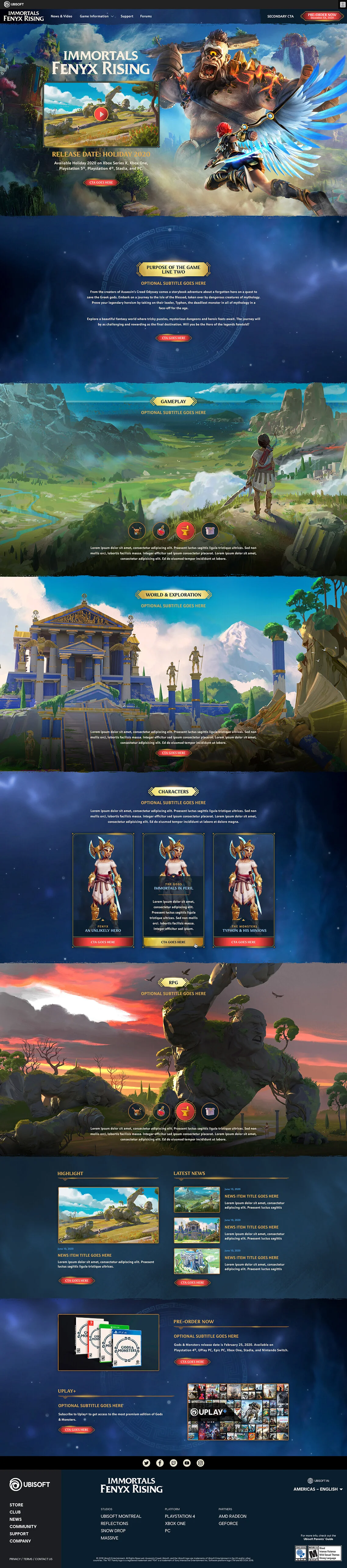 Homepage Design - Option 1