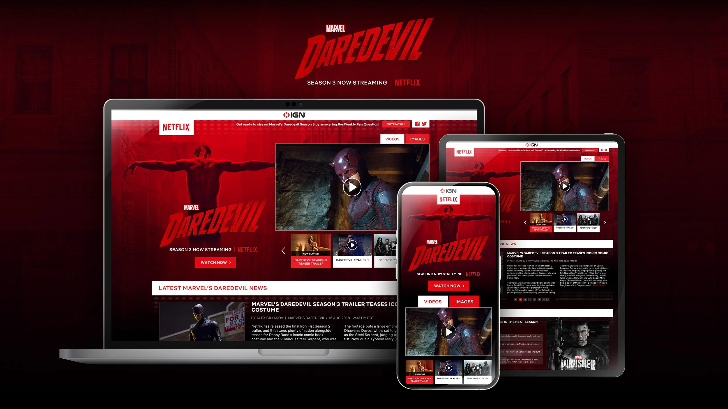 IGN Marvel Hub - Responsive Suite