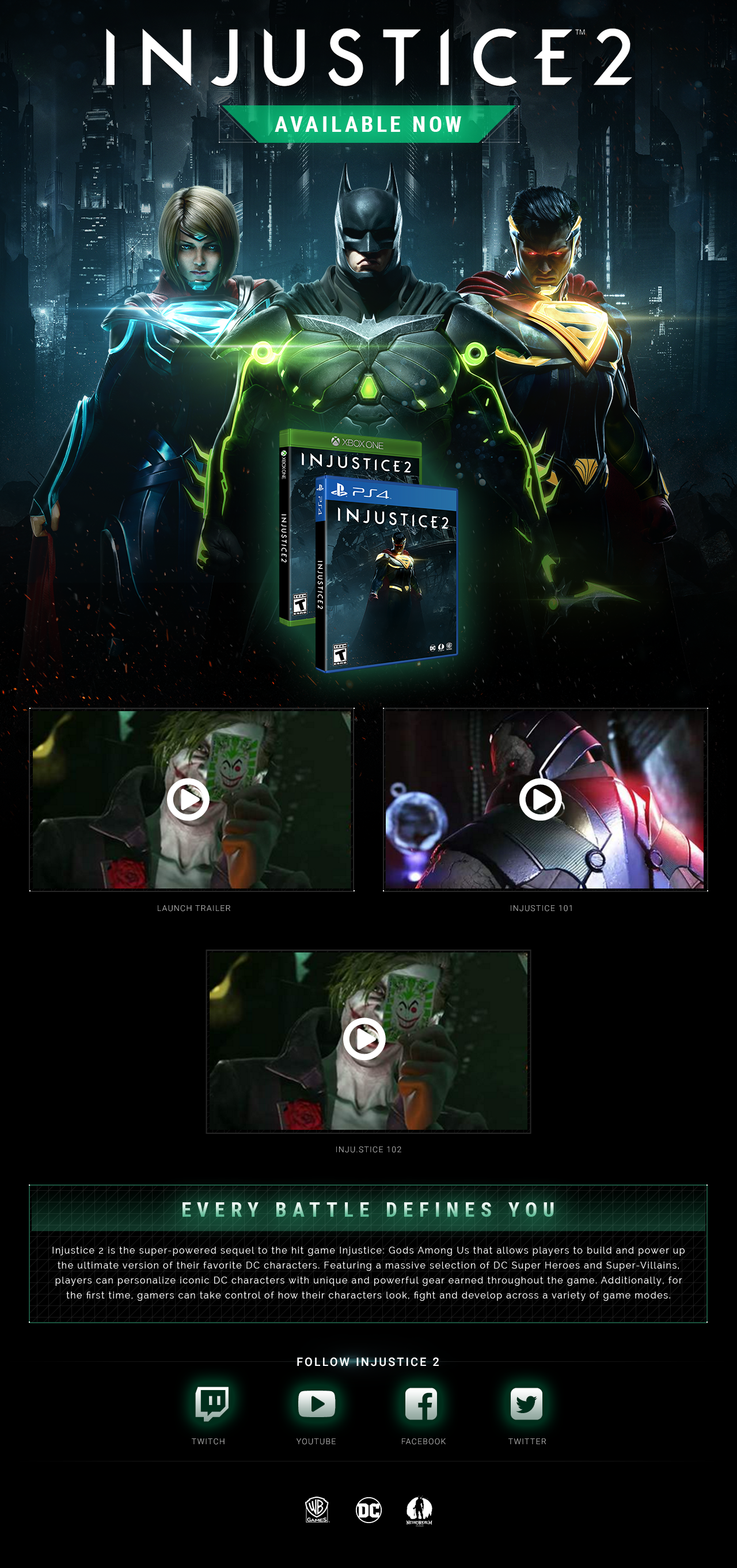 Injustice 2: Email Blast