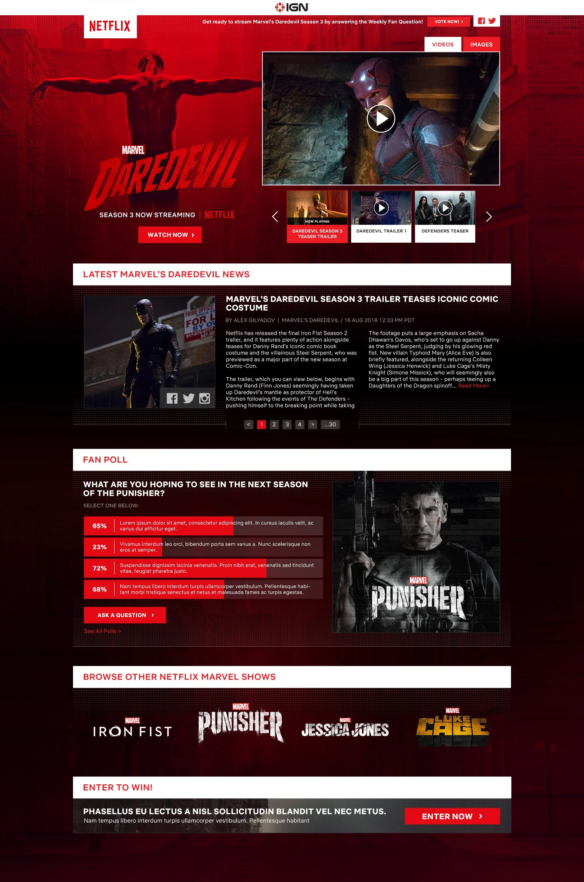 IGN Marvel Hub - Desktop Site