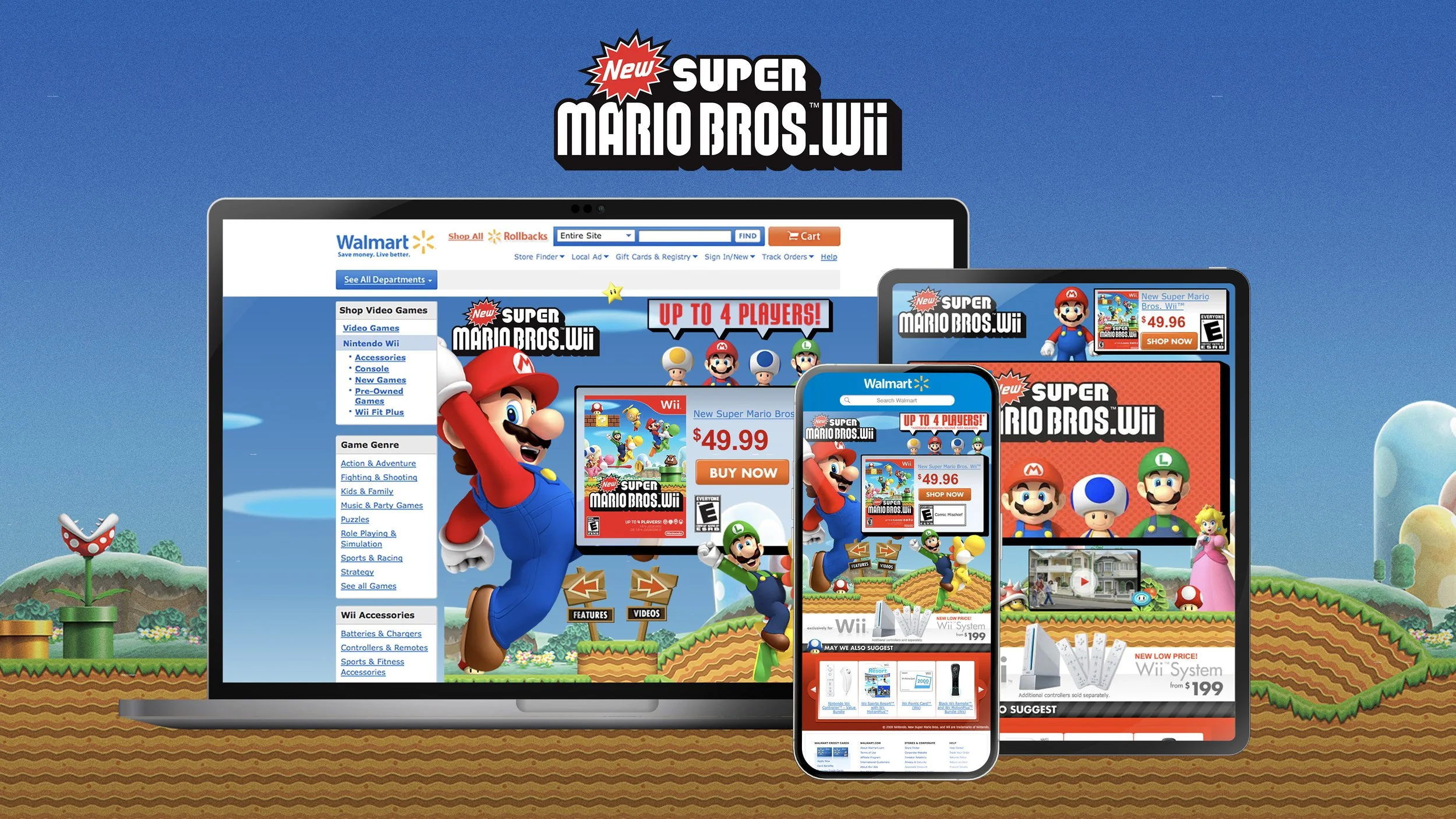 Super Mario Bros. Wii - Responsive Suite