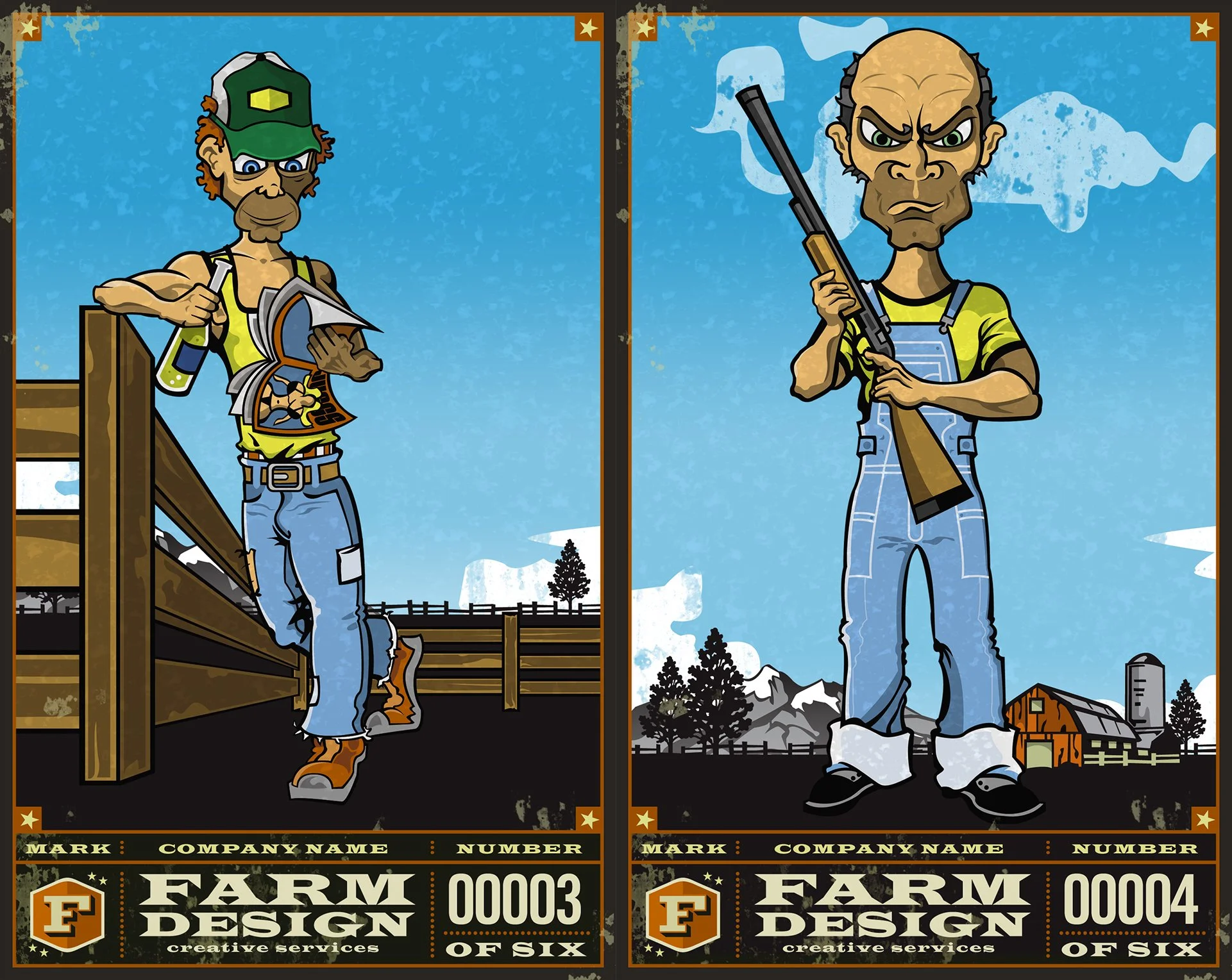 Farm Design Characters - Farm Boy & Pa