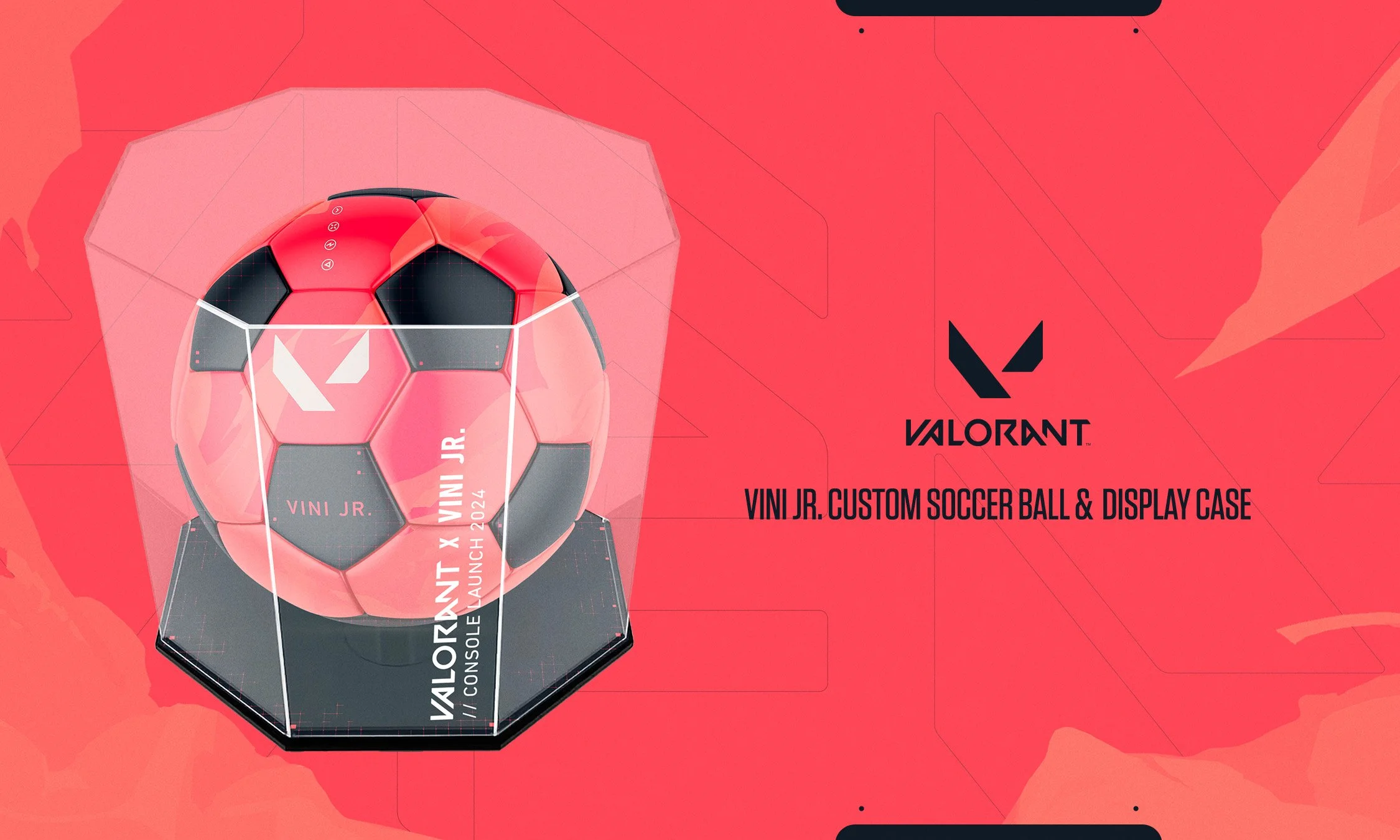 Vini Jr Custom Soccer Ball & Display Case
