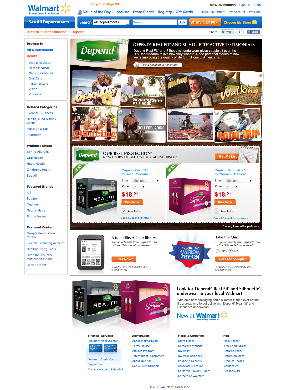 Walmart - Depends