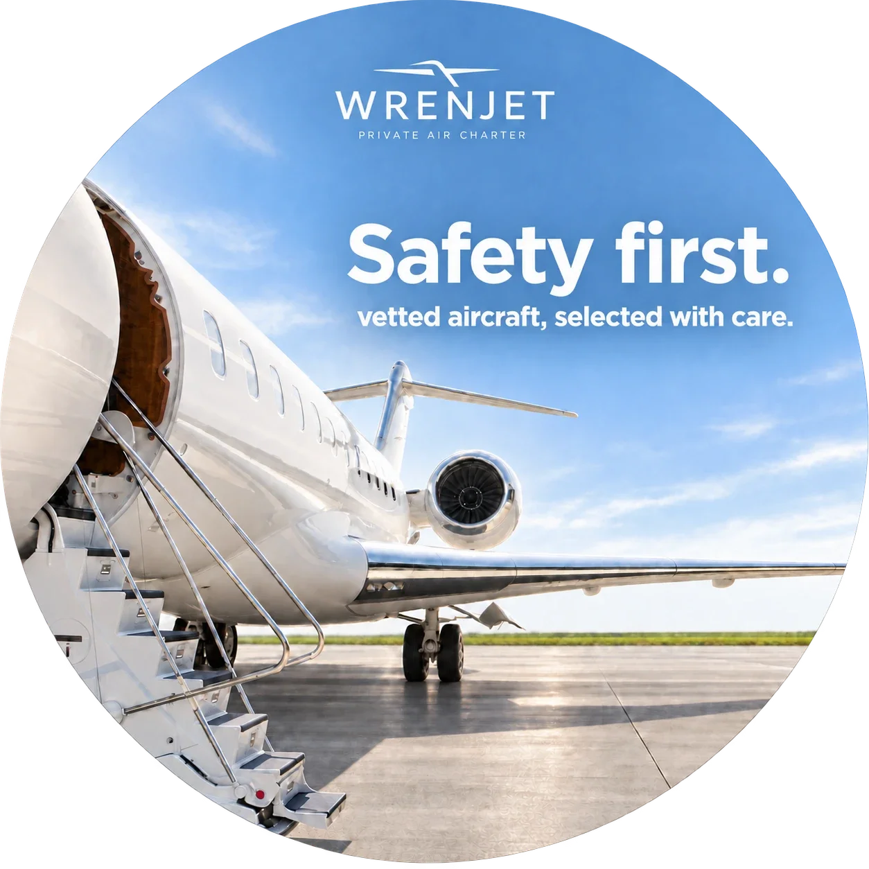 Safety first with WrenJet private air charter
