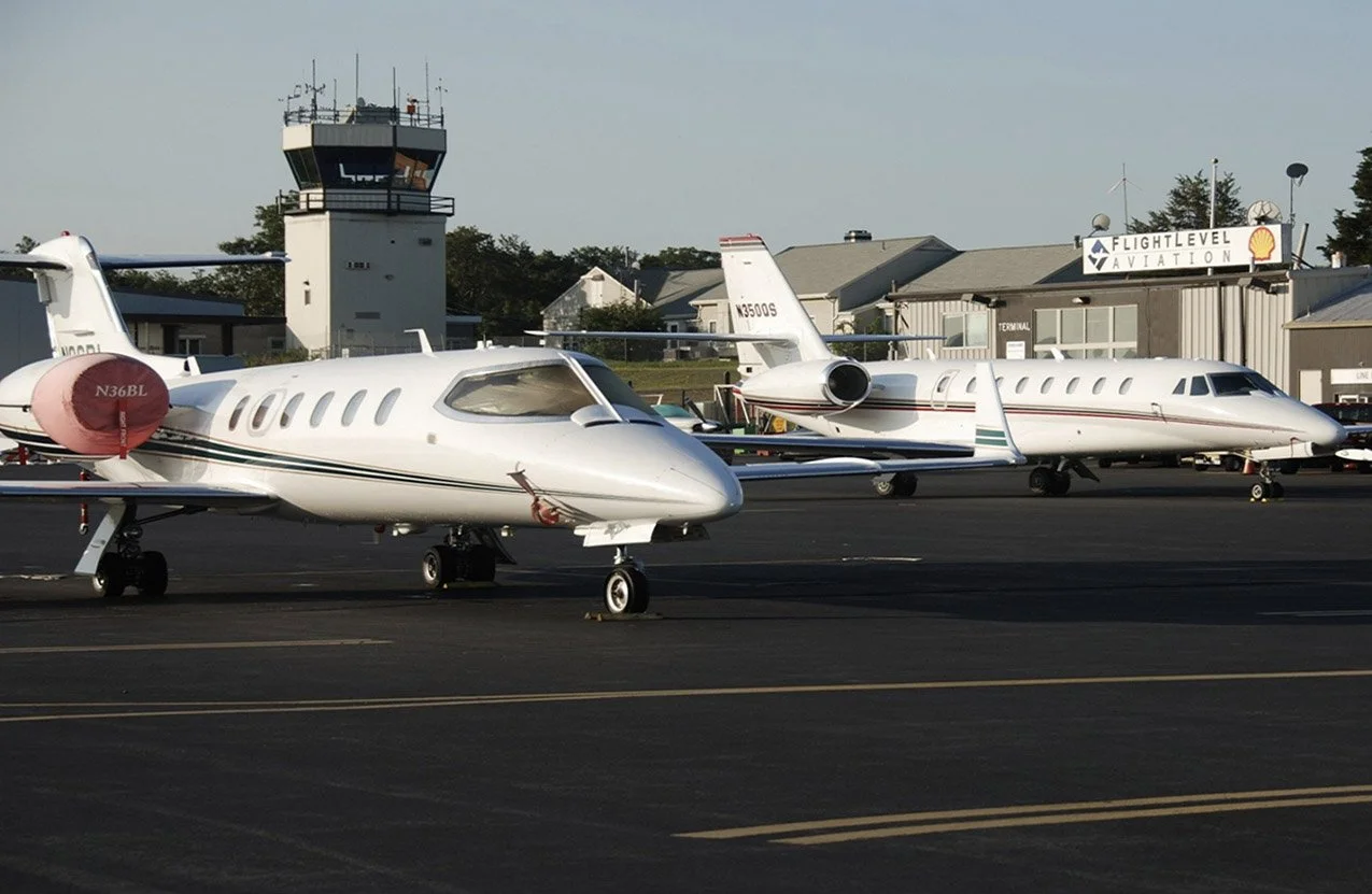 Private jets at Norwood Memorial Airport