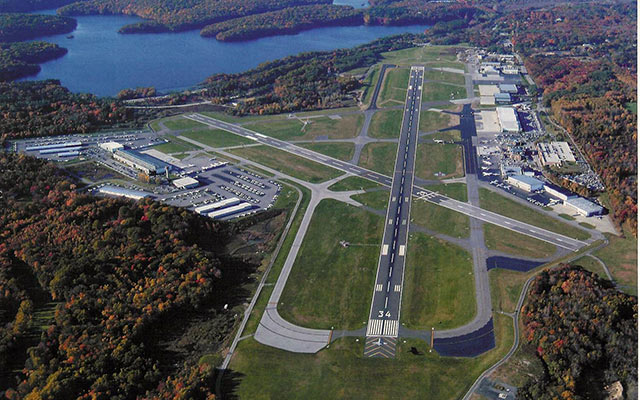 Westchester County Airport, White Plains, New York is just north of Manhattan and a relatively congestion-free alternative to NYC. There are restrictions on airline access and general aviation flourishes.